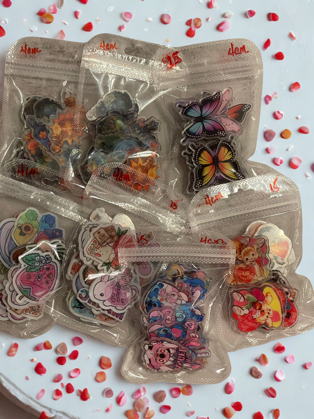Mixed Acrylic Charms Package - DIY Craft Acrylic Charms in 2cm, 4cm & 6cm Sizes, Jewelry & Craft Supply