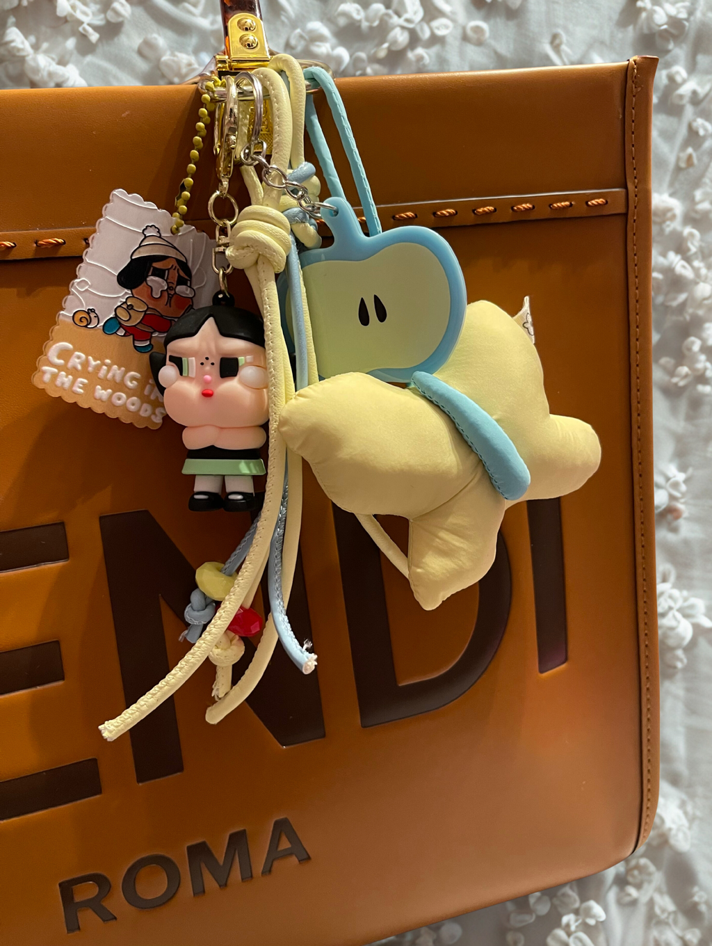 Teardrop Doll Handmade Bag Charm - Colorful Beaded Purse Charm, Doll Handbag Accessory