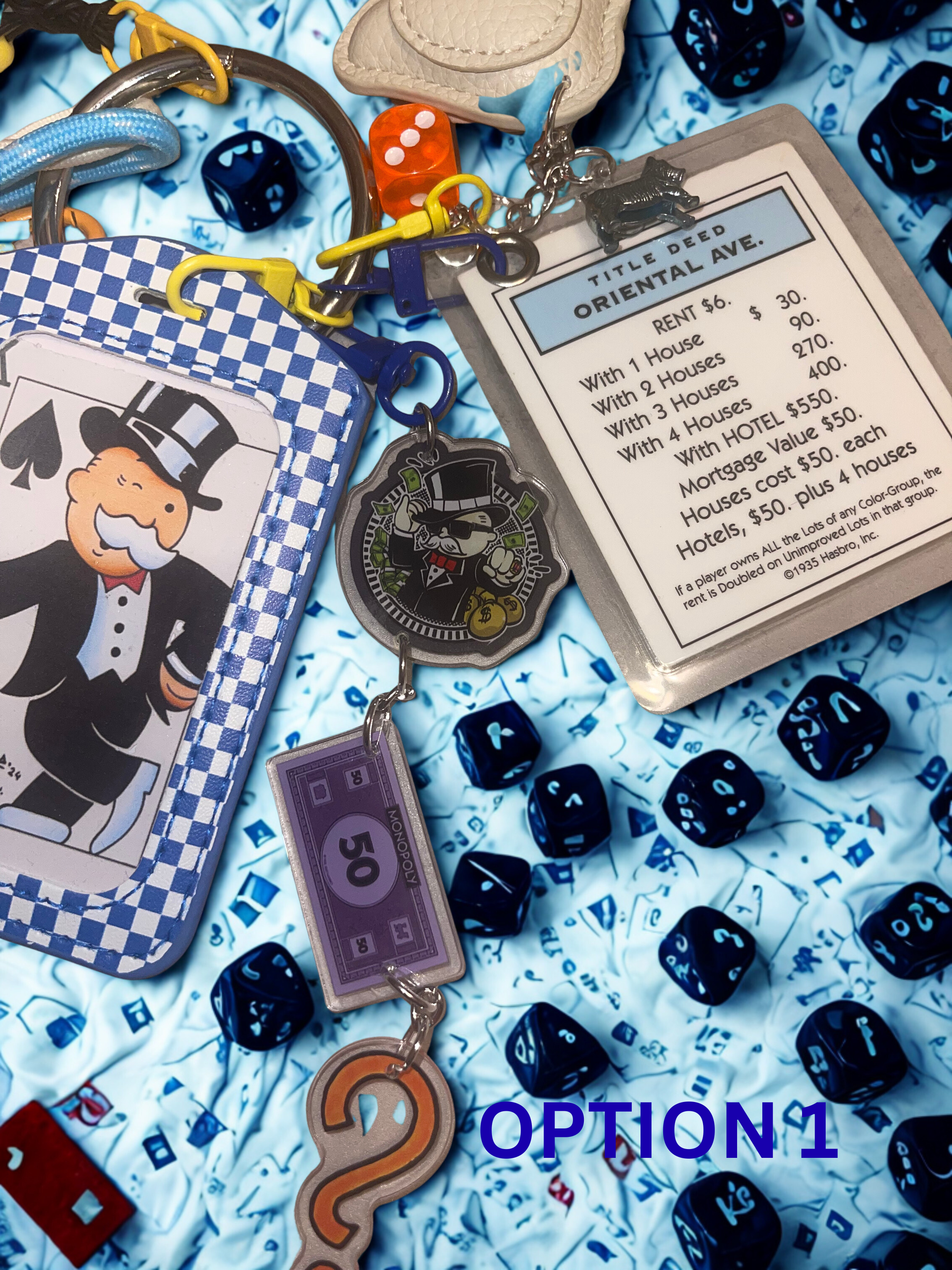 Vintage Board Game Handmade Bag Charm - Purse Charm with Vintage Game Pieces, Unique Handbag Accessory