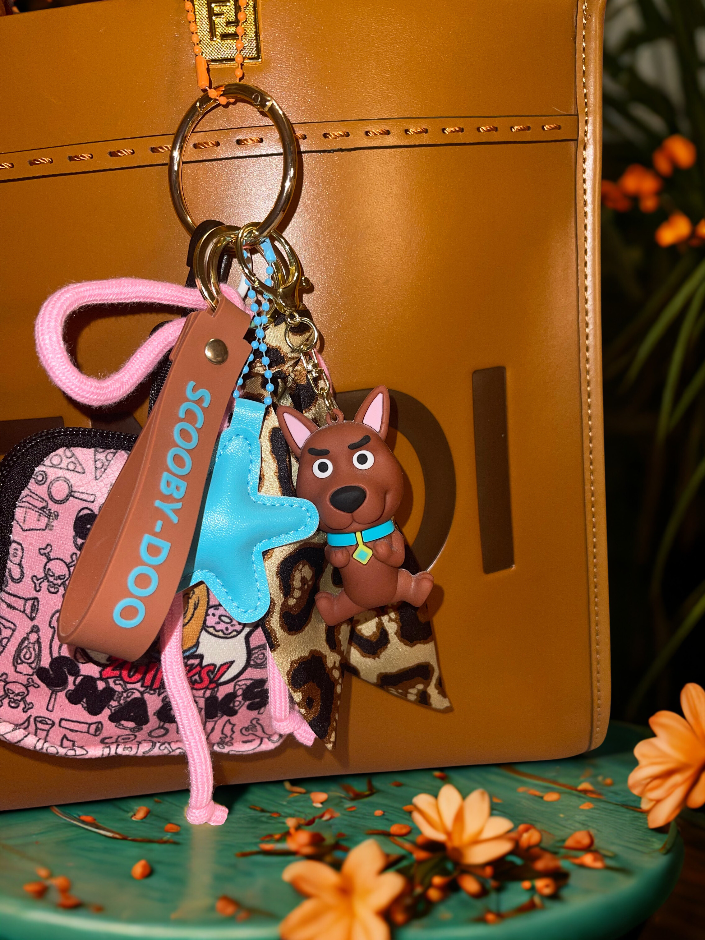 Mystery Pup Handmade Bag Charm - Character Purse Charm with Zipper Pouch, Handbag Accessory