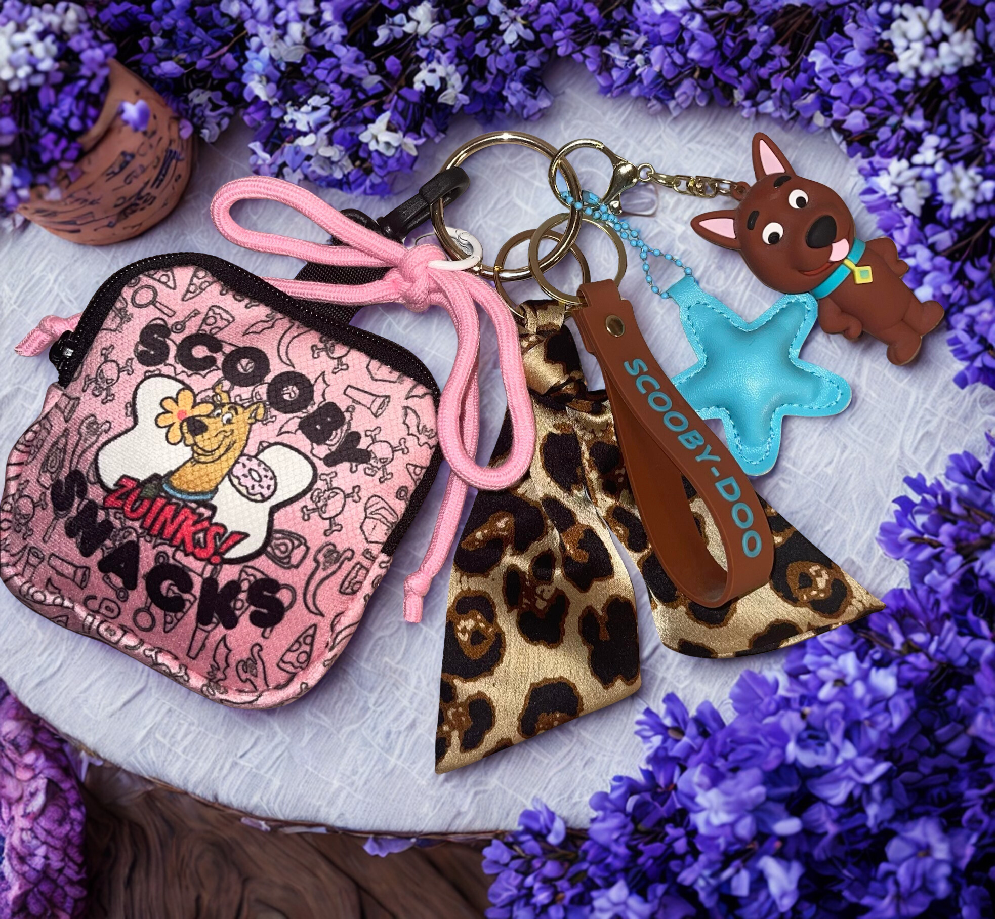 Mystery Pup Handmade Bag Charm - Character Purse Charm with Zipper Pouch, Handbag Accessory