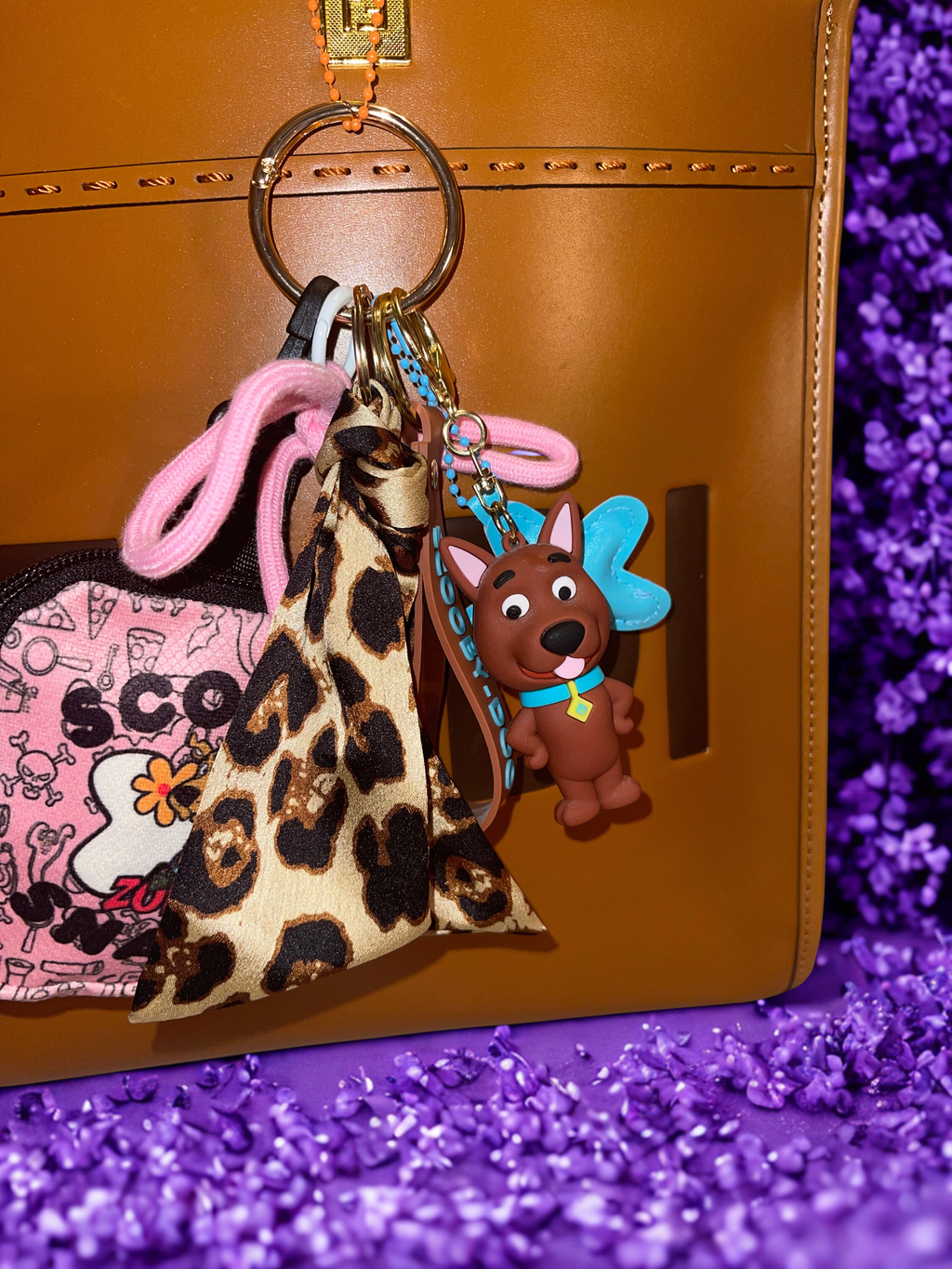 Mystery Pup Handmade Bag Charm - Character Purse Charm with Zipper Pouch, Handbag Accessory