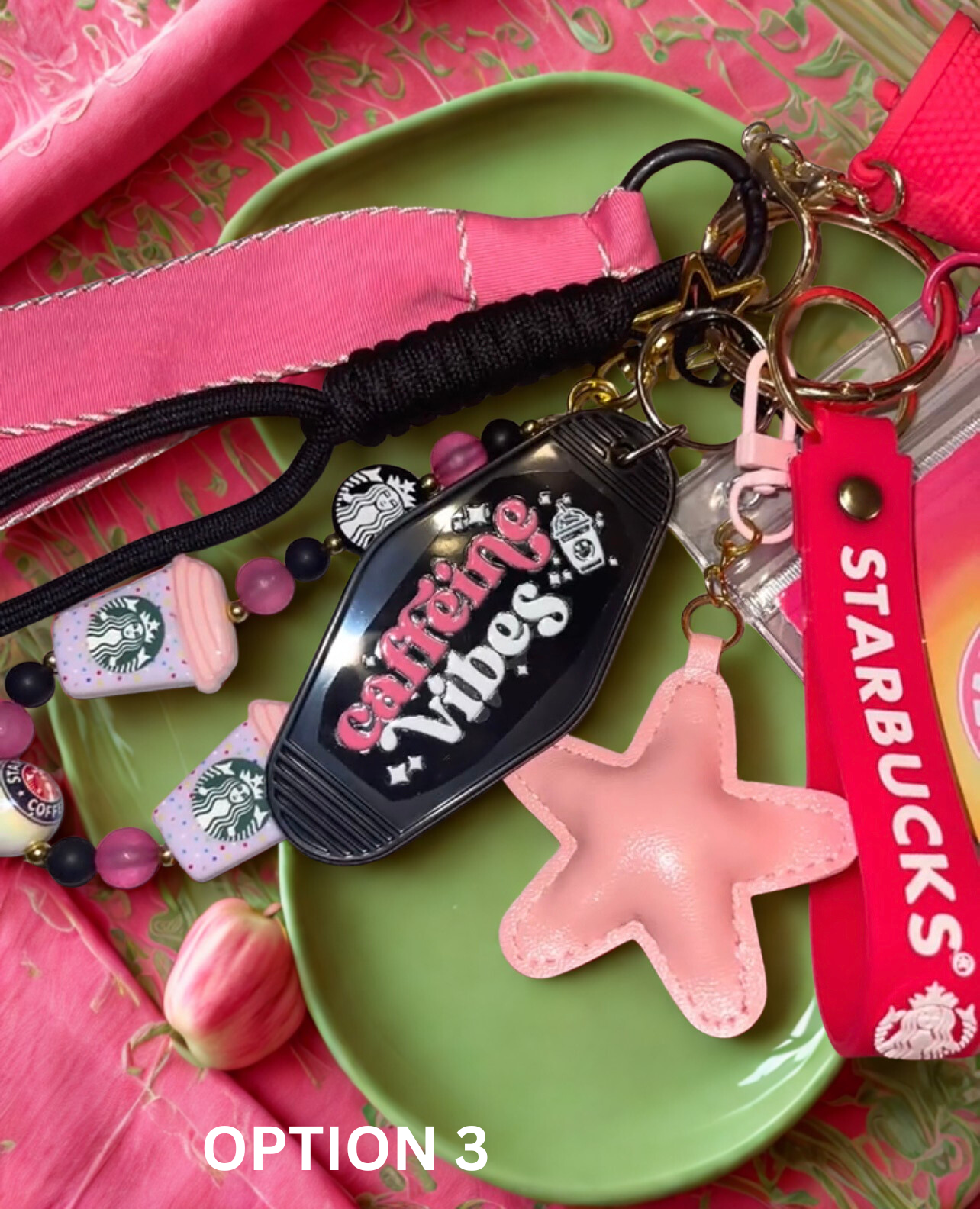 Coffee Queen Handmade Bag Charm - Coffee Beaded Purse Charm, Cafe Handbag Accessory