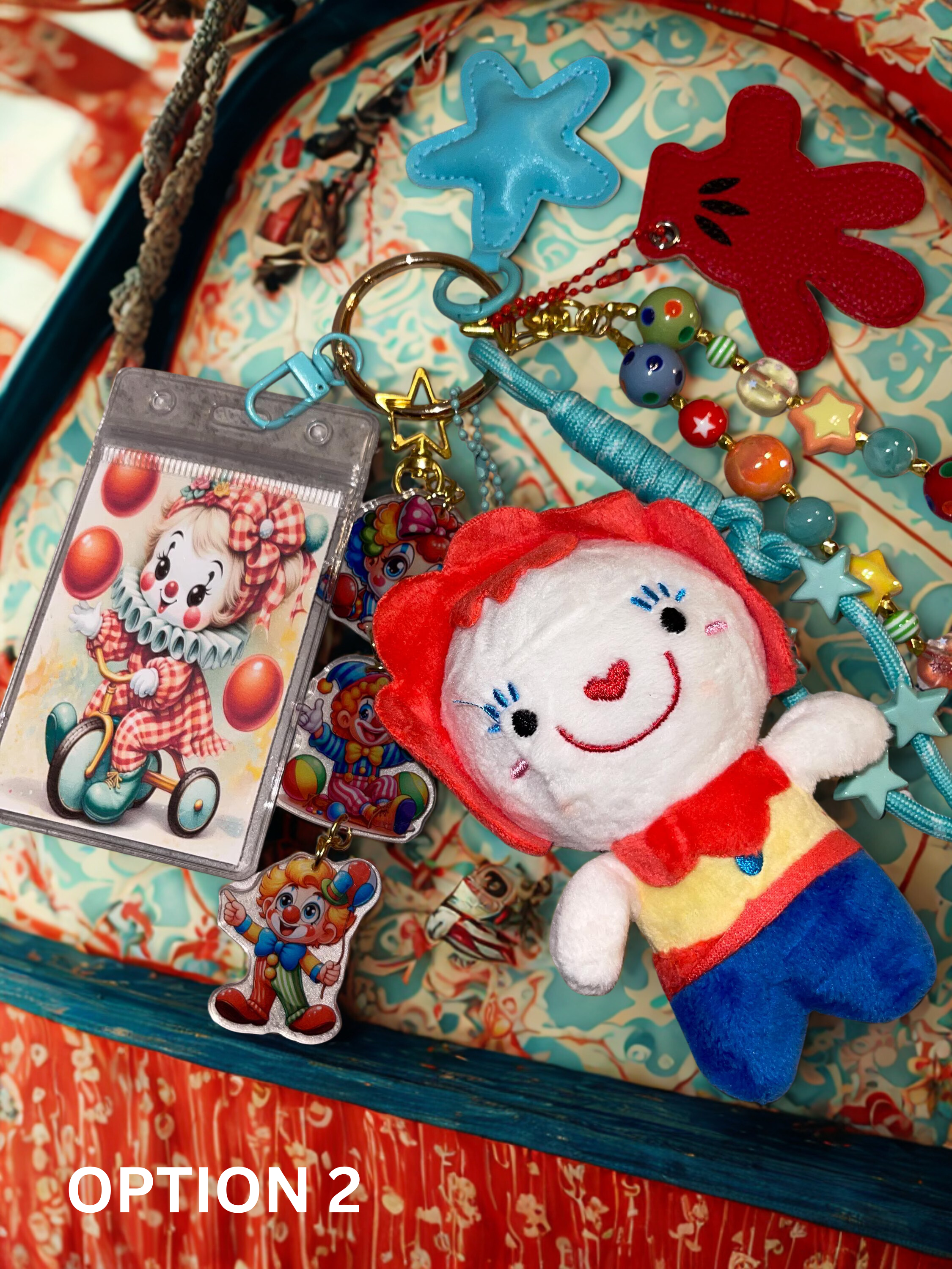 Carnival Handmade Bag Charm - Beaded Purse Charm, Fun Handbag Accessory