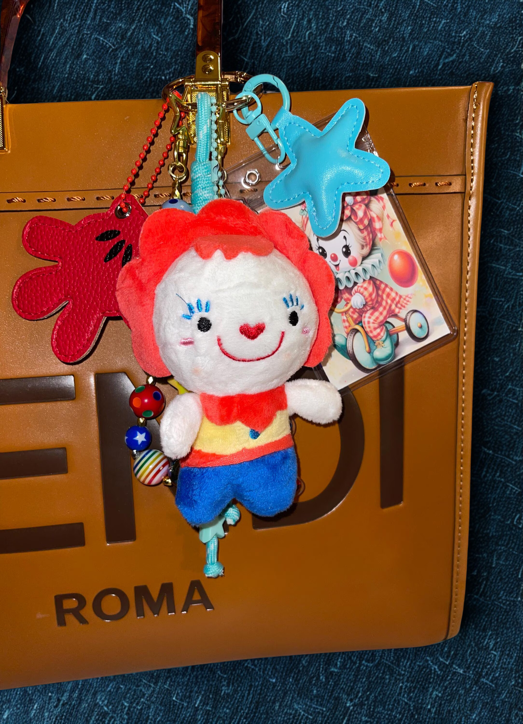 Carnival Handmade Bag Charm - Beaded Purse Charm, Fun Handbag Accessory