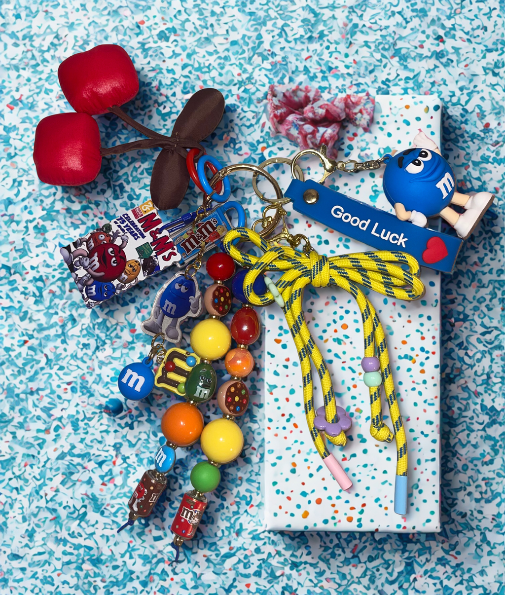 Candy Character Handmade Bag Charm - Sweet Beaded Purse Charm, Candy Handbag Accessory
