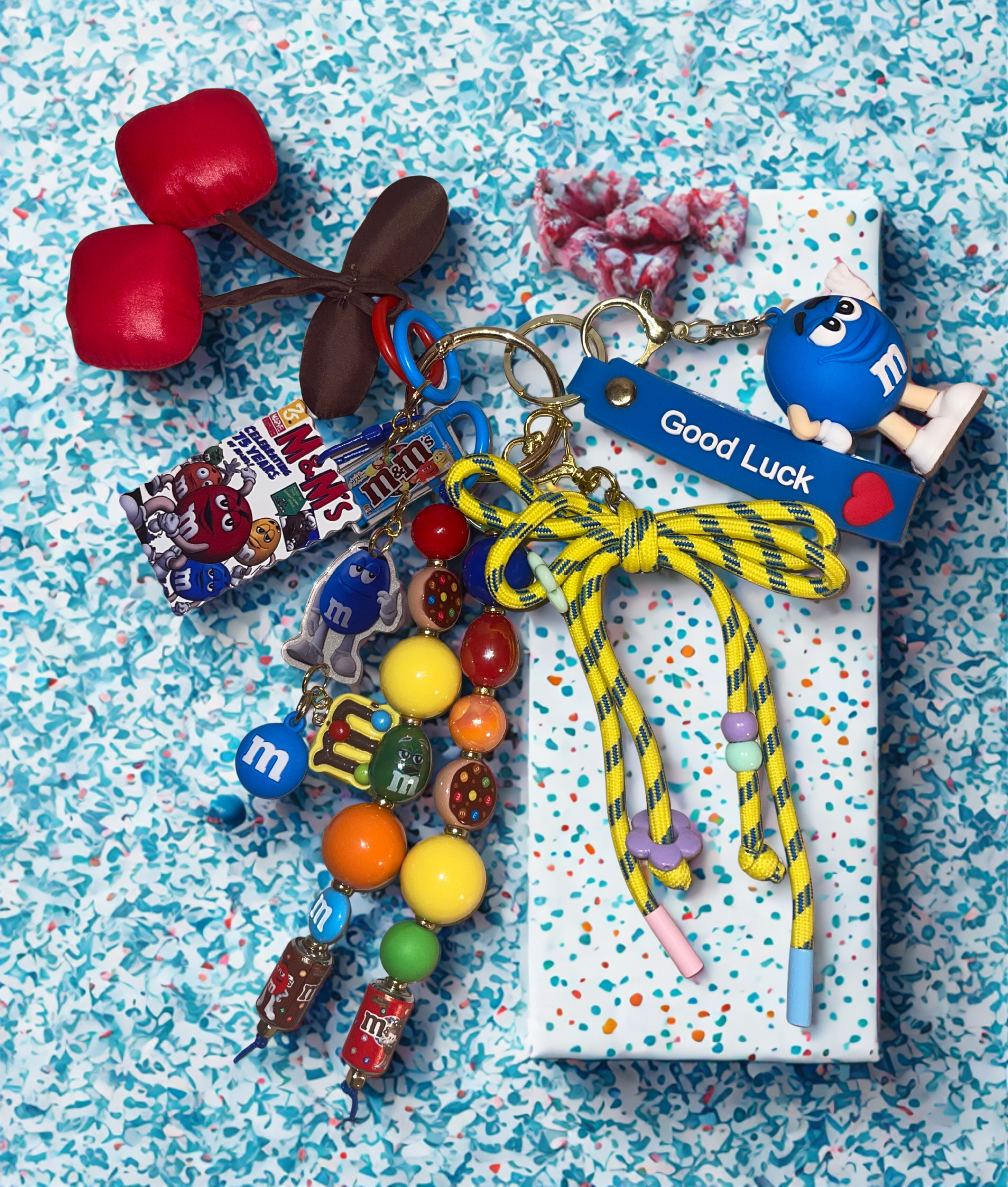 Candy Character Handmade Bag Charm - Sweet Beaded Purse Charm, Candy Handbag Accessory