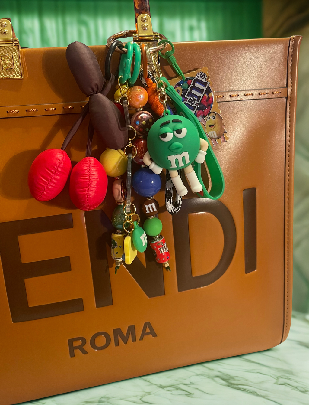 Candy Character Handmade Bag Charm - Sweet Beaded Purse Charm, Candy Handbag Accessory