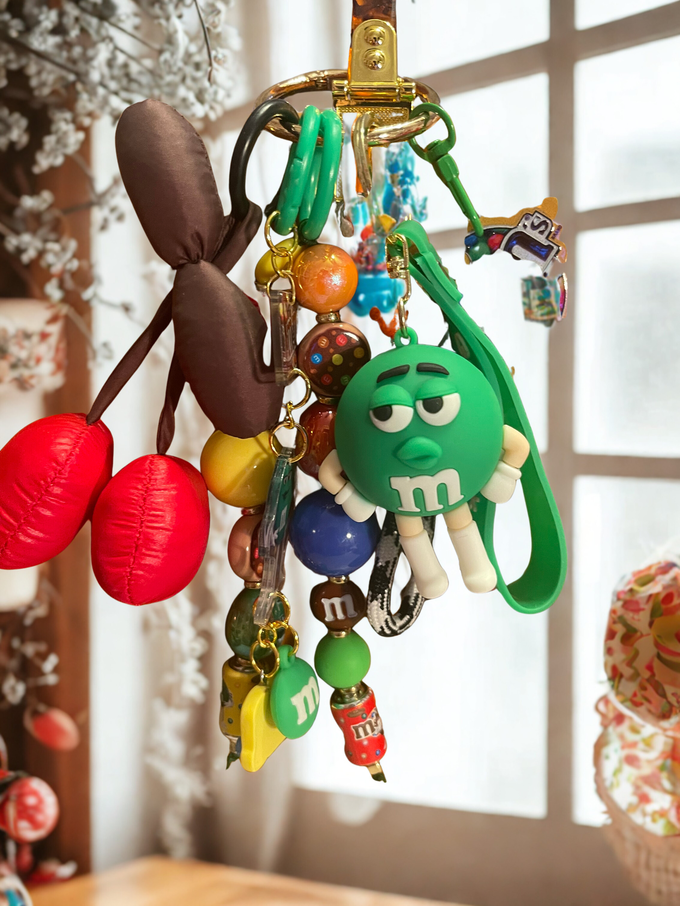 Candy Character Handmade Bag Charm - Sweet Beaded Purse Charm, Candy Handbag Accessory