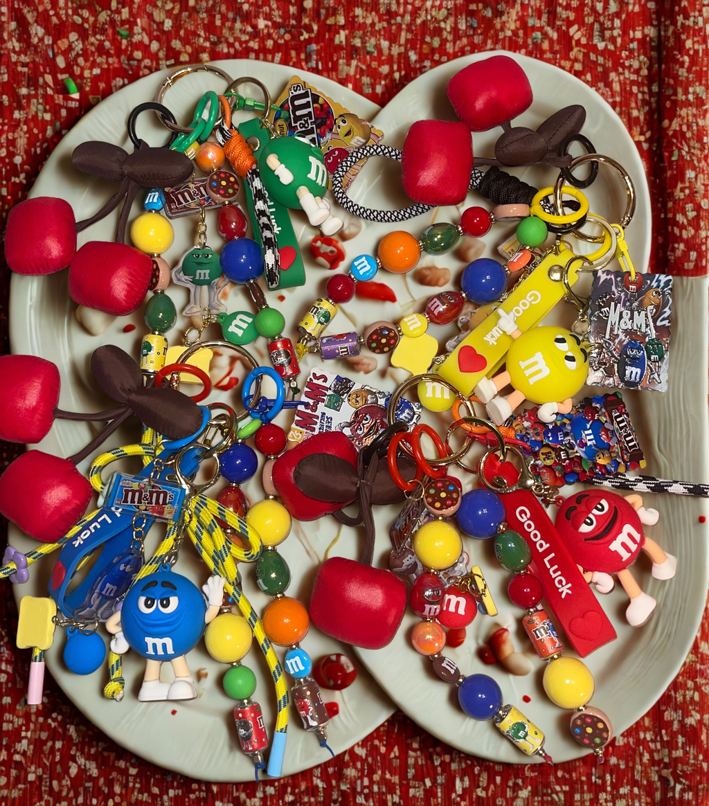 Candy Character Handmade Bag Charm - Sweet Beaded Purse Charm, Candy Handbag Accessory