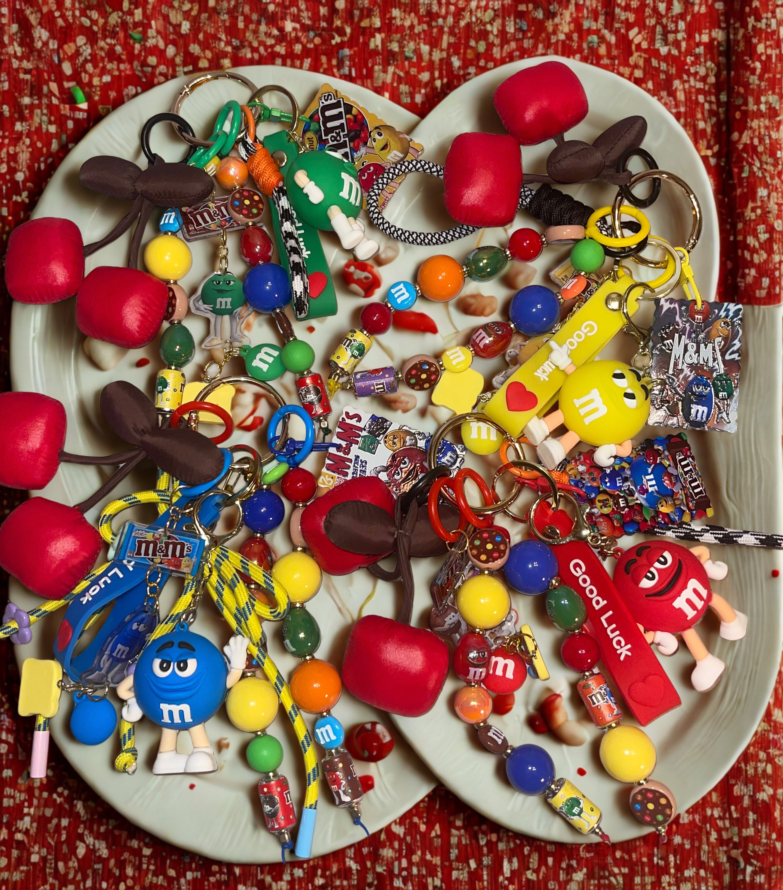 Candy Character Handmade Bag Charm - Sweet Beaded Purse Charm, Candy Handbag Accessory
