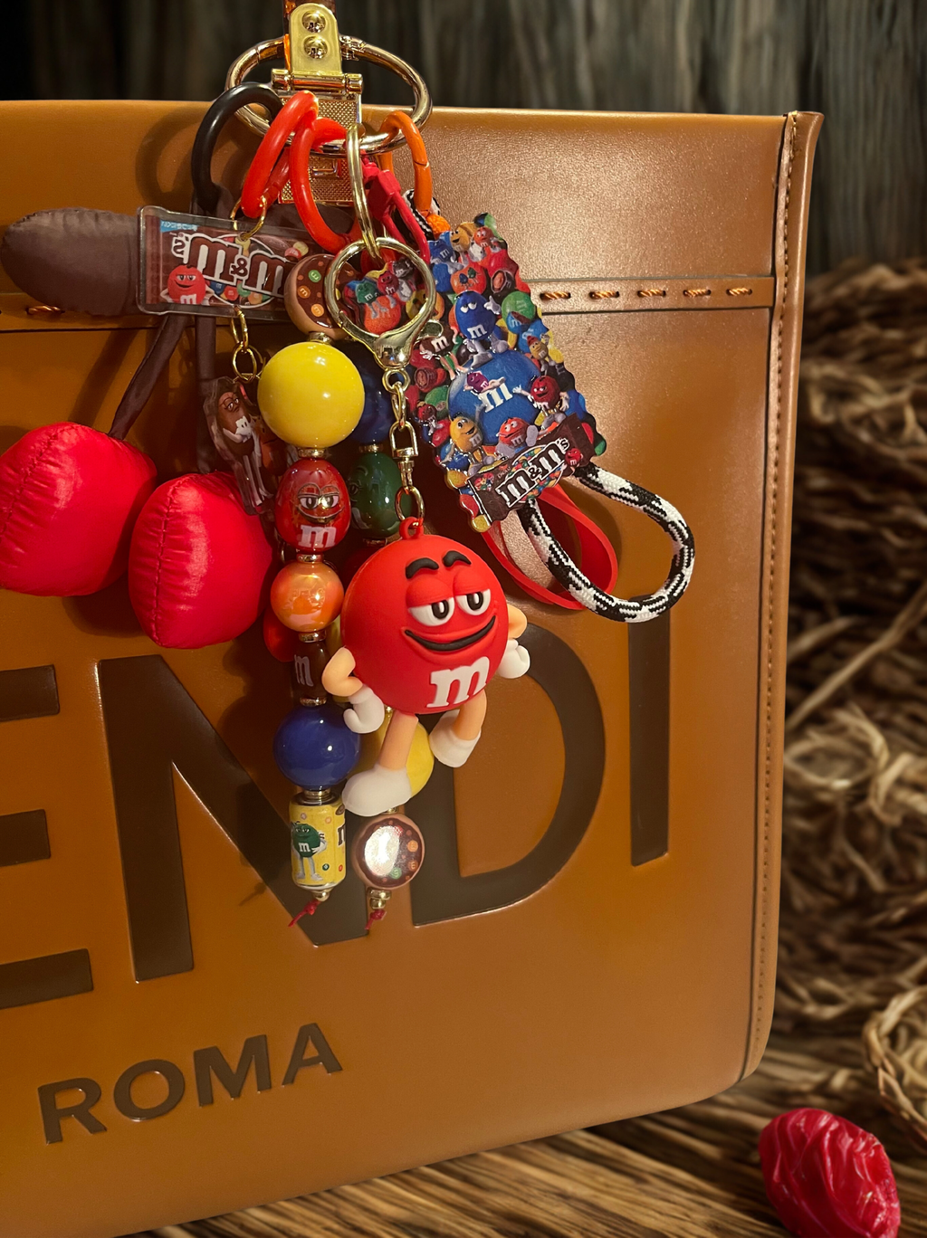 Candy Character Handmade Bag Charm - Sweet Beaded Purse Charm, Candy Handbag Accessory