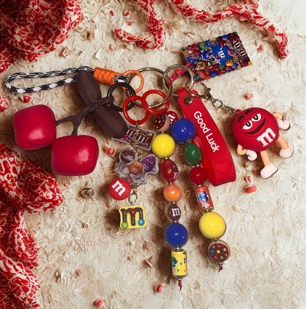 Candy Character Handmade Bag Charm - Sweet Beaded Purse Charm, Candy Handbag Accessory