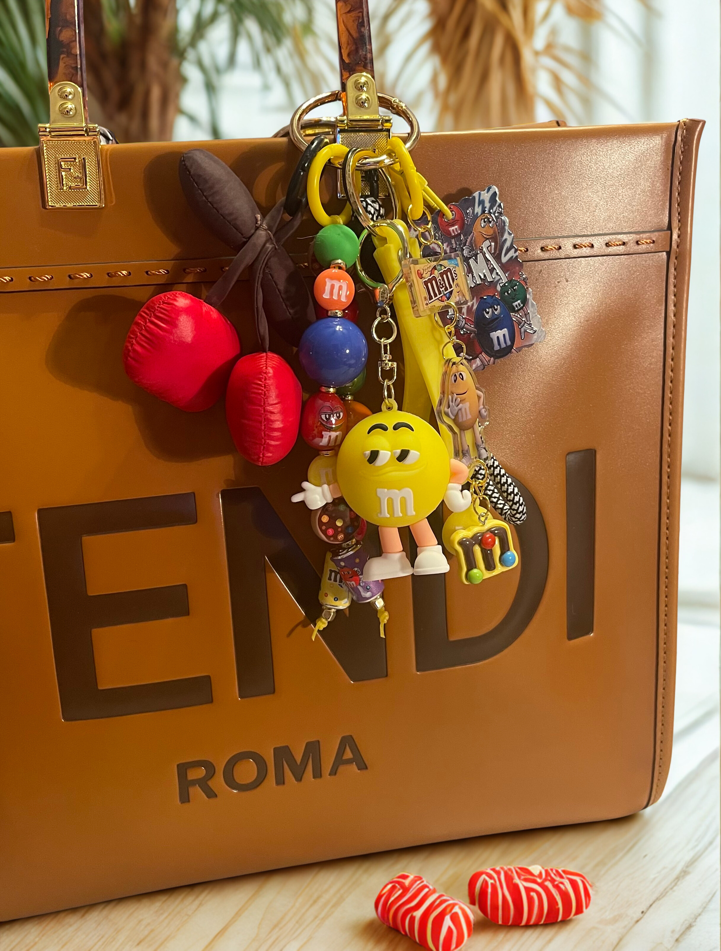 Candy Character Handmade Bag Charm - Sweet Beaded Purse Charm, Candy Handbag Accessory