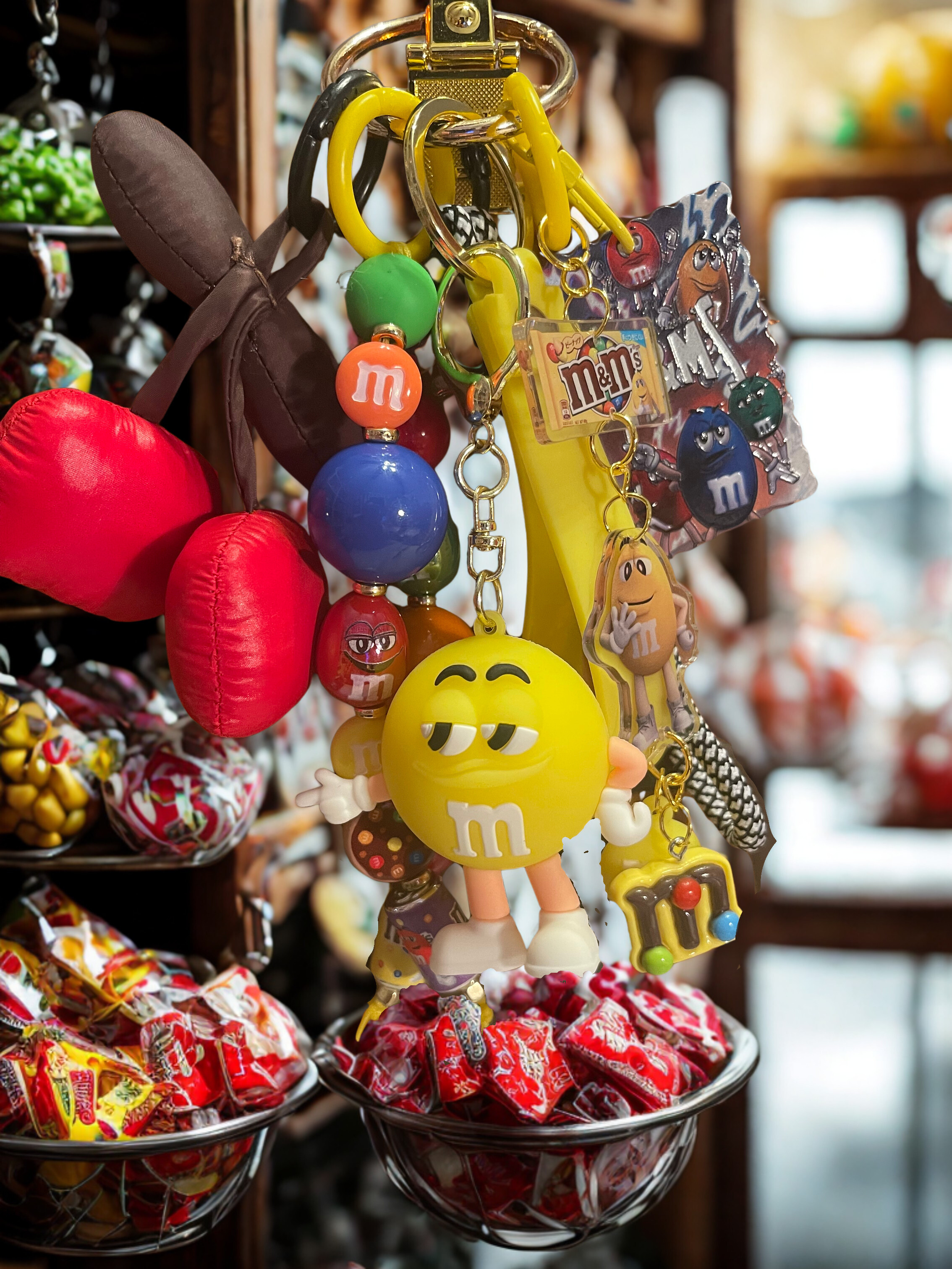 Candy Character Handmade Bag Charm - Sweet Beaded Purse Charm, Candy Handbag Accessory