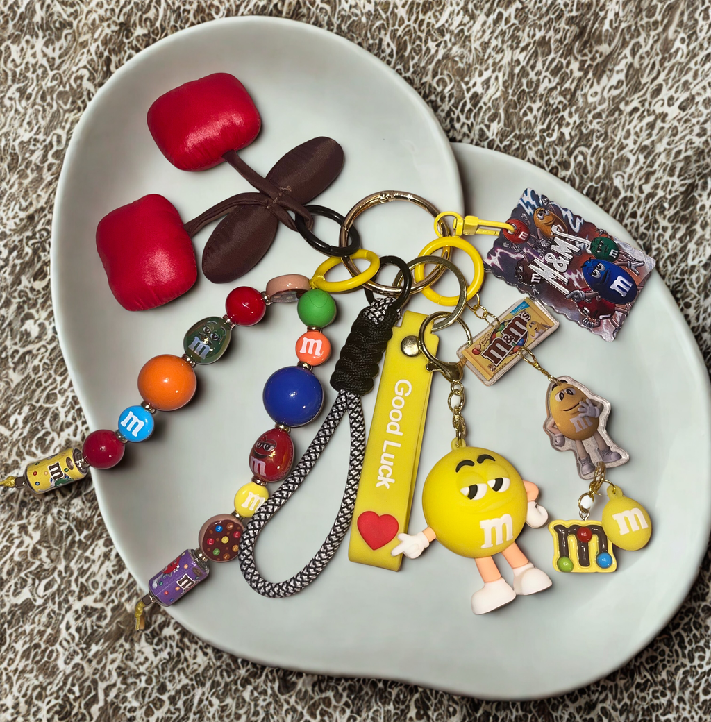 Candy Character Handmade Bag Charm - Sweet Beaded Purse Charm, Candy Handbag Accessory