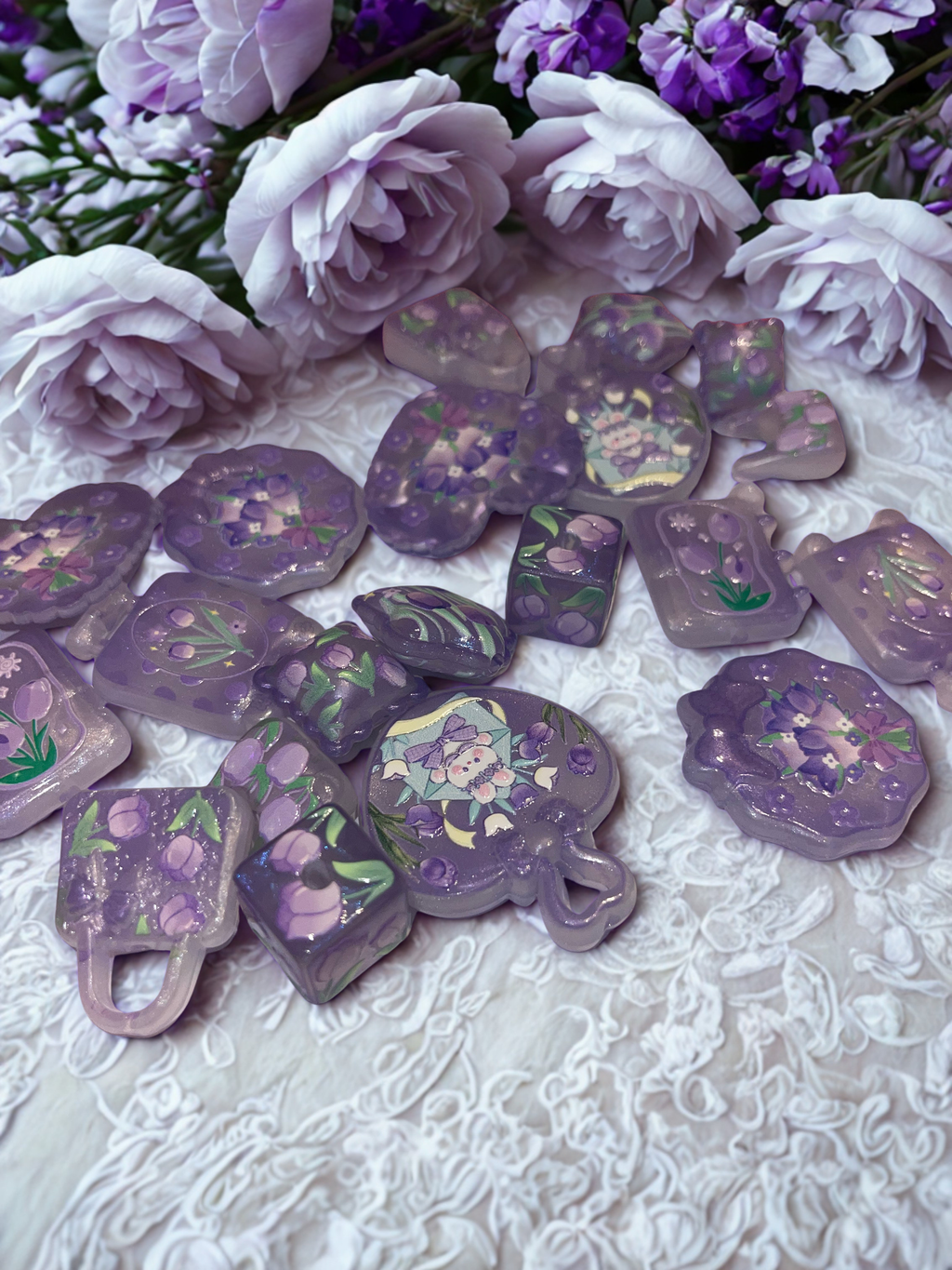 Purple Fashion Beads Acrylic/DIY
