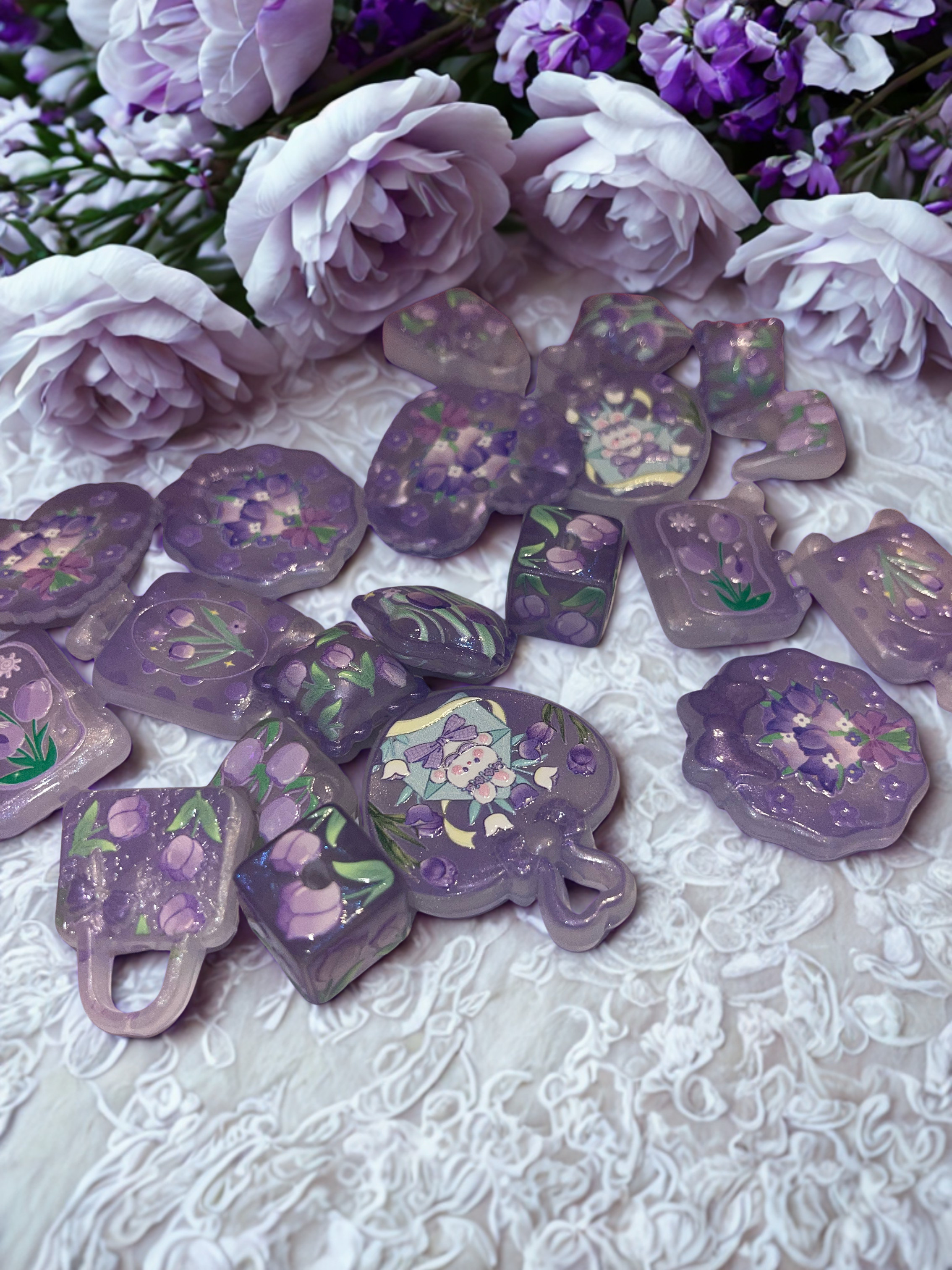Purple Fashion Beads Acrylic/DIY