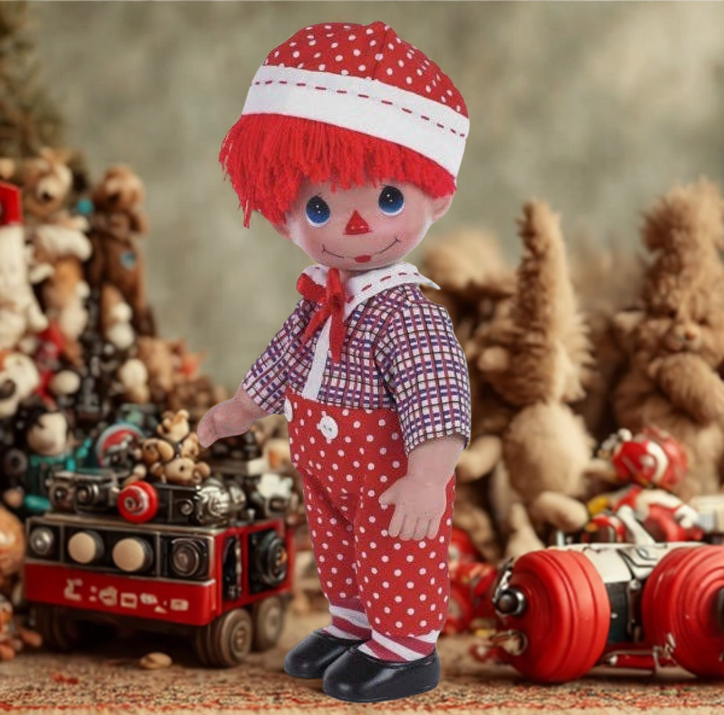 Sealed Precious Moments "Pretty in Polka Dots", Raggedy Andy, 12 Inch Doll by Linda Rick