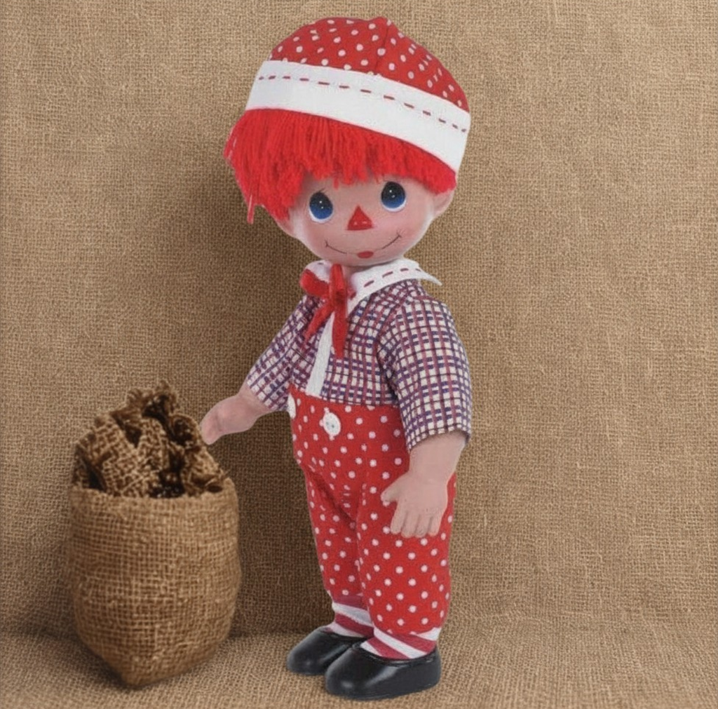 Sealed Precious Moments "Pretty in Polka Dots", Raggedy Andy, 12 Inch Doll by Linda Rick