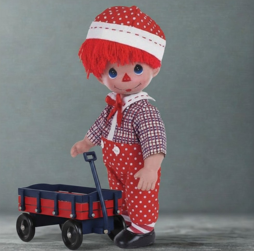 Sealed Precious Moments "Pretty in Polka Dots", Raggedy Andy, 12 Inch Doll by Linda Rick