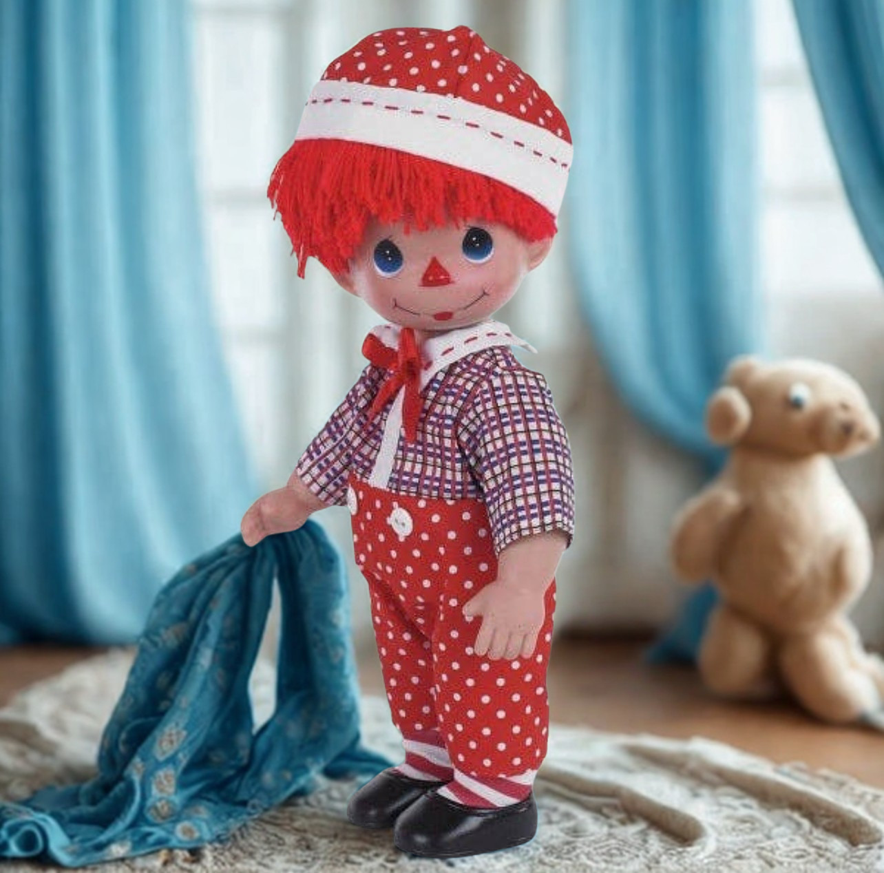 Sealed Precious Moments "Pretty in Polka Dots", Raggedy Andy, 12 Inch Doll by Linda Rick