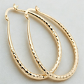 Rhombus-Pattern Hoop Earrings