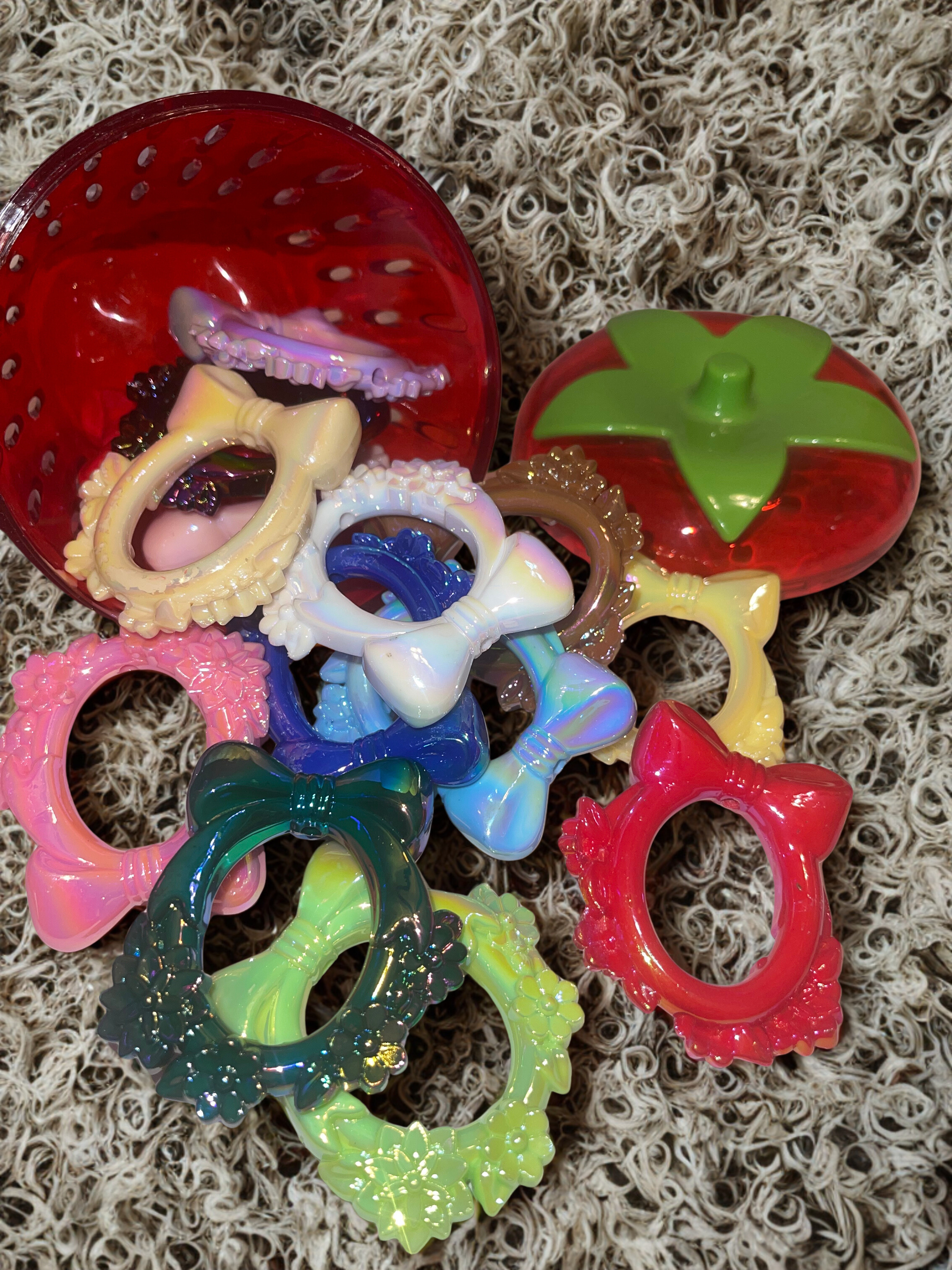 Photo Frame Pendant Beads - Acrylic 2.5" High Gloss Frame Beads for Pens, Bag Charms & DIY Crafts, 5 Per Pack