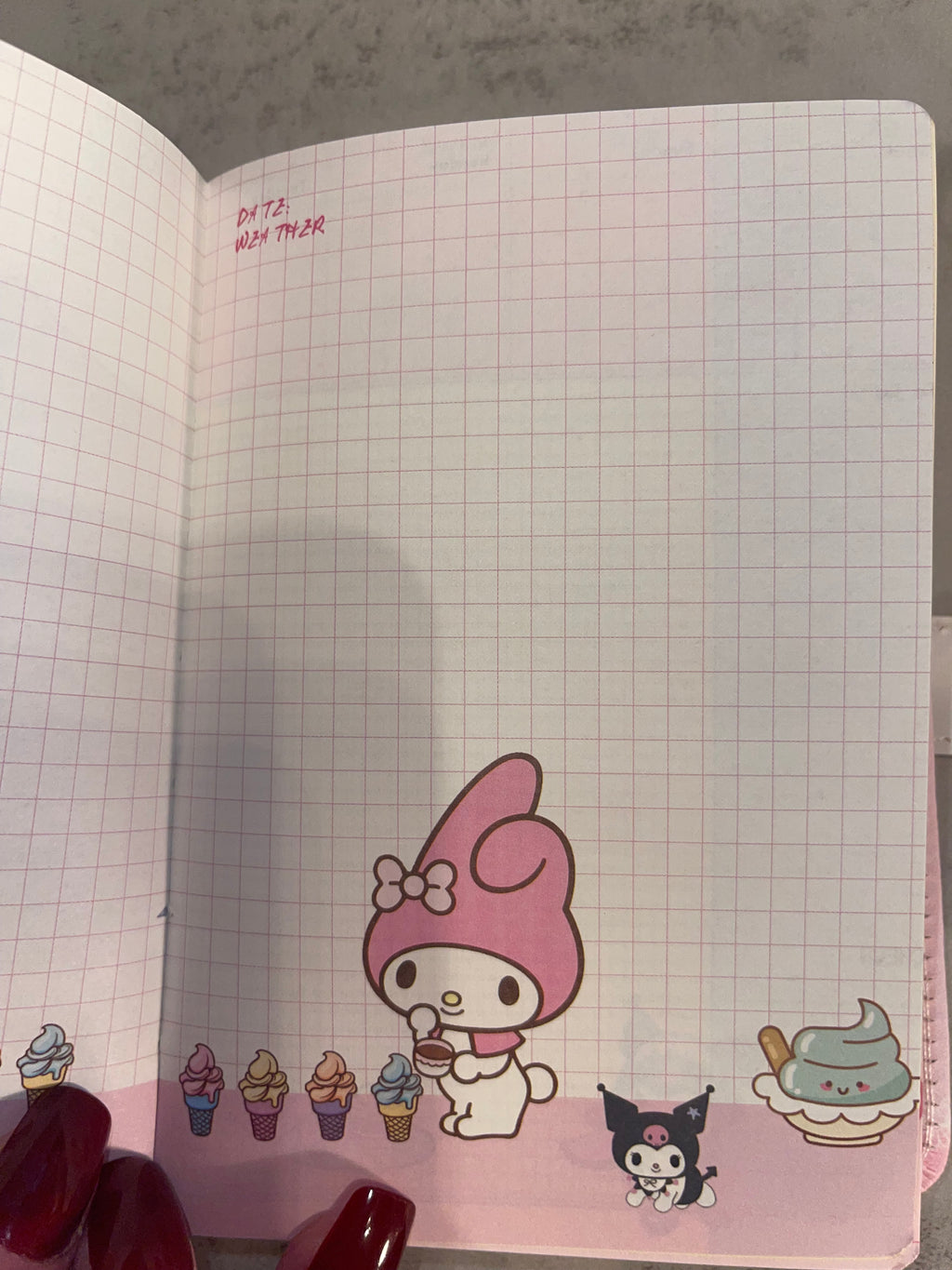 Hello Kitty Journal Gift Set - Handmade Journal Kit with Matching Pen & Journal Charm, Gift for All Ages