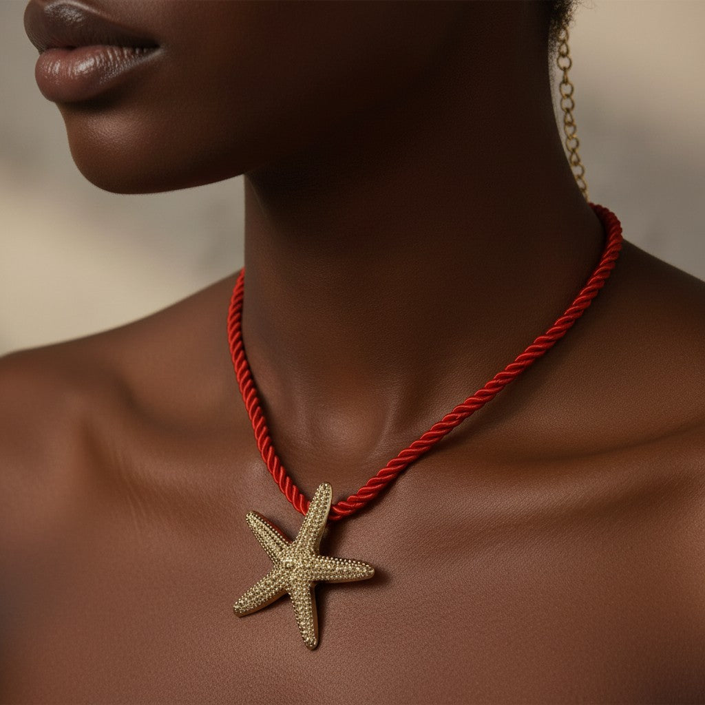Boho Corded Choker Necklace - Handmade Adjustable Pendant Necklace in Heart & Star Styles, Bohemian Jewelry