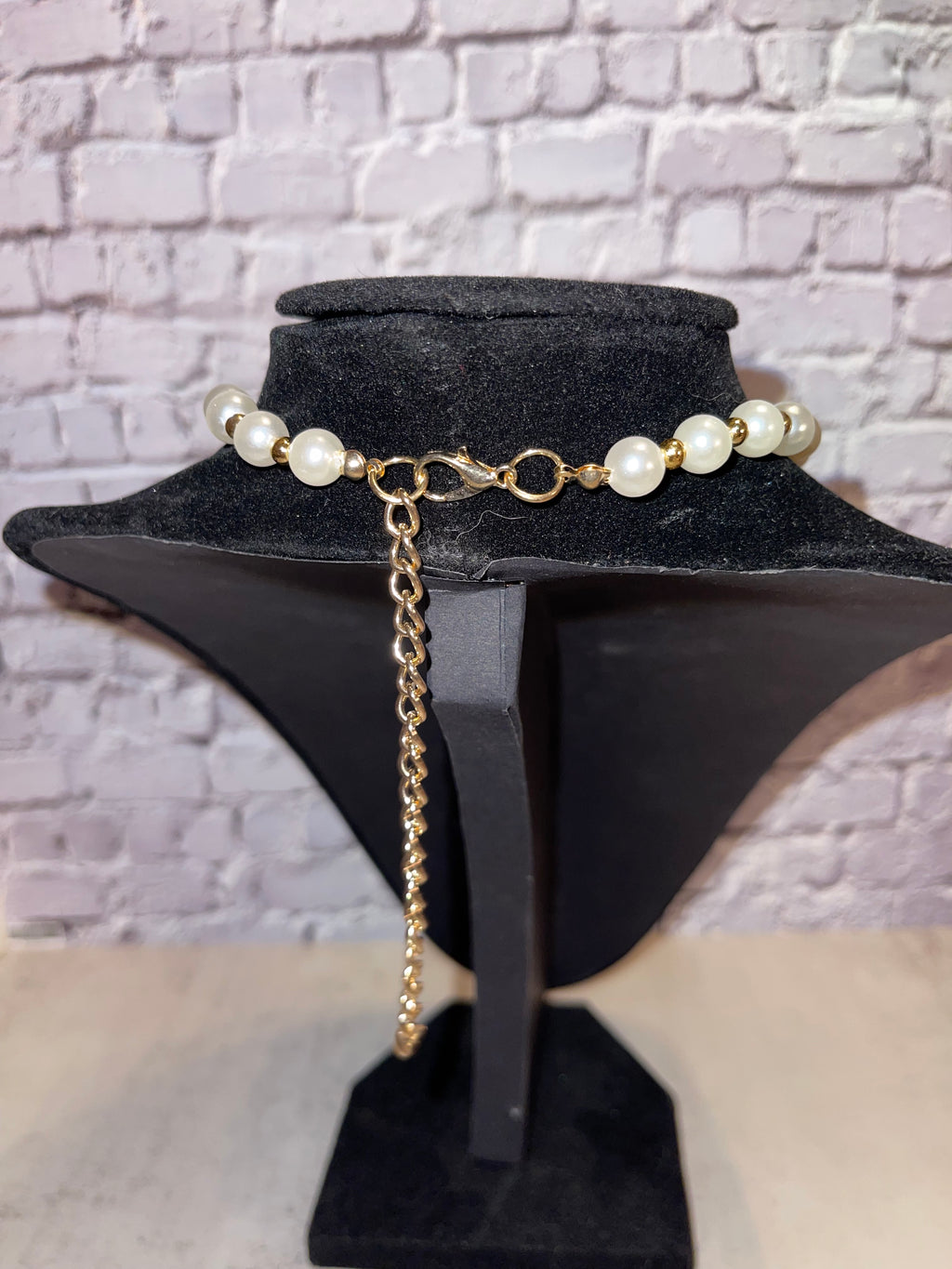 Pearl Cross Pendant Necklace - Handmade Chunky Beaded Necklace with Rhinestone Cross, Statement Faith Jewelry