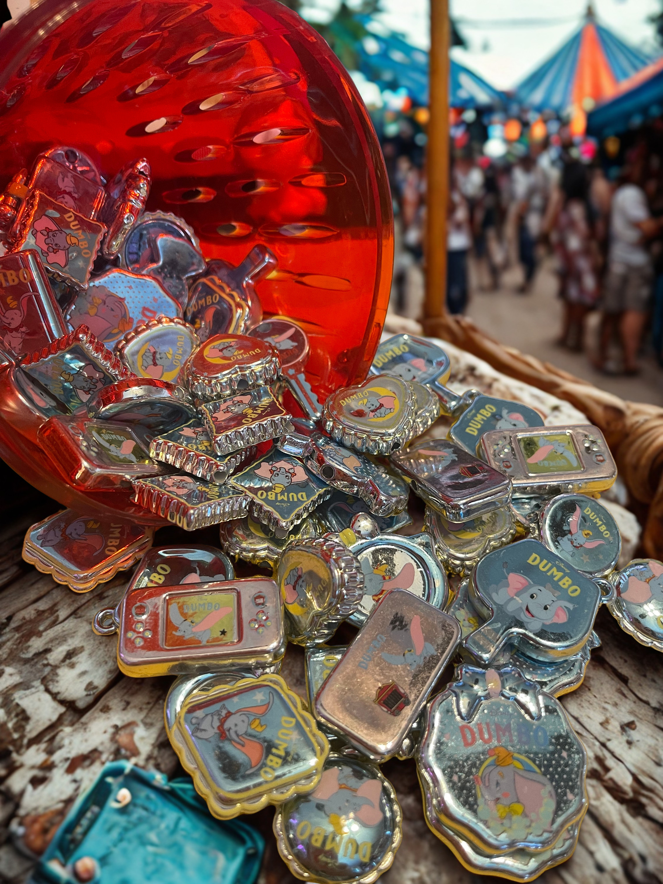 Dumbo Inspired Acrylic Beads – Blue Elephant Character Beads for DIY Jewelry, Keychains & Crafts