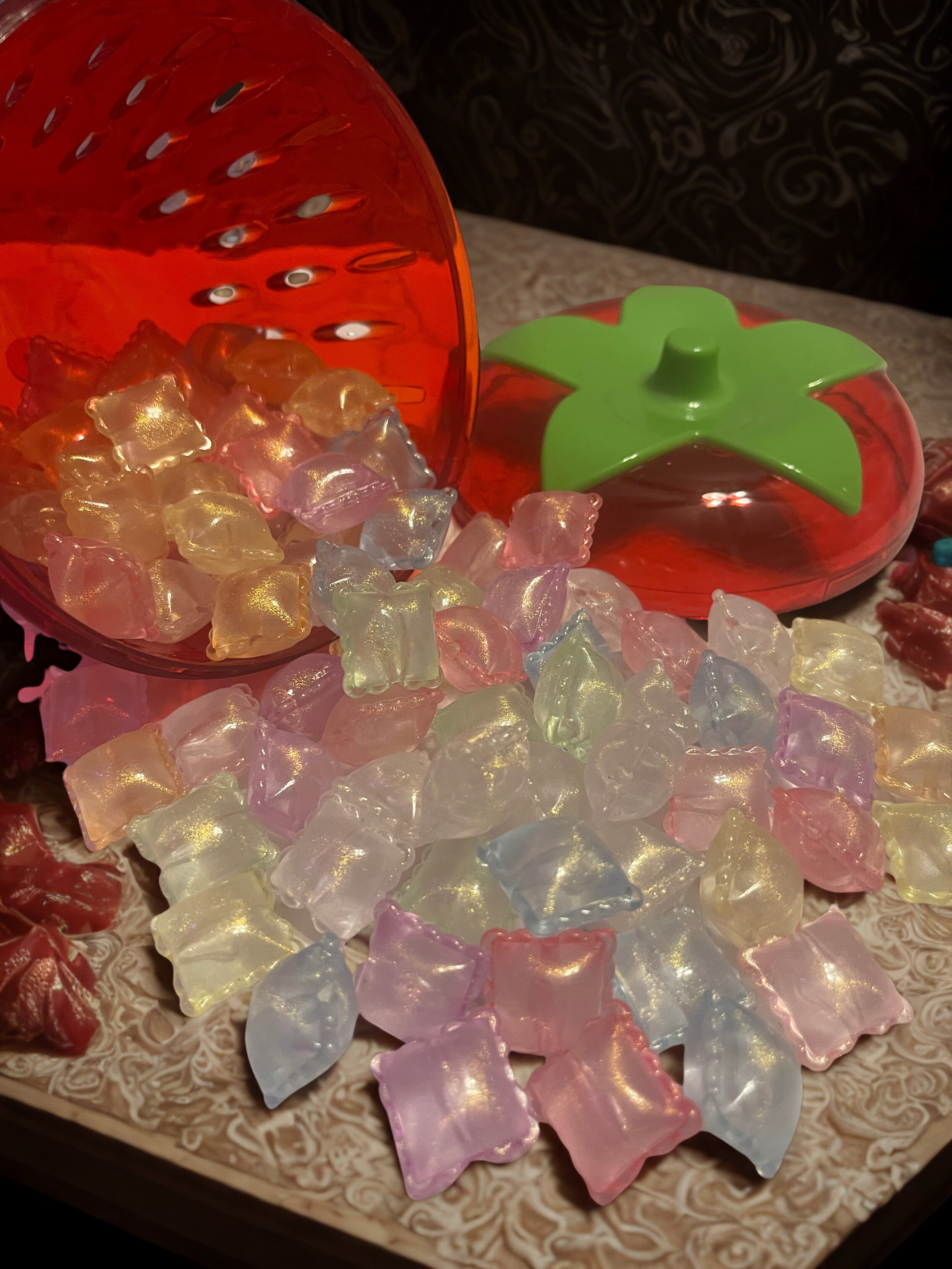 Pillow Beads - Frosted Glass Mixed Design Beads for DIY Crafts & Jewelry Making, 18mm