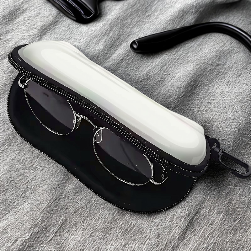 Pink & Cream Rose Neoprene Zippered Glasses Case