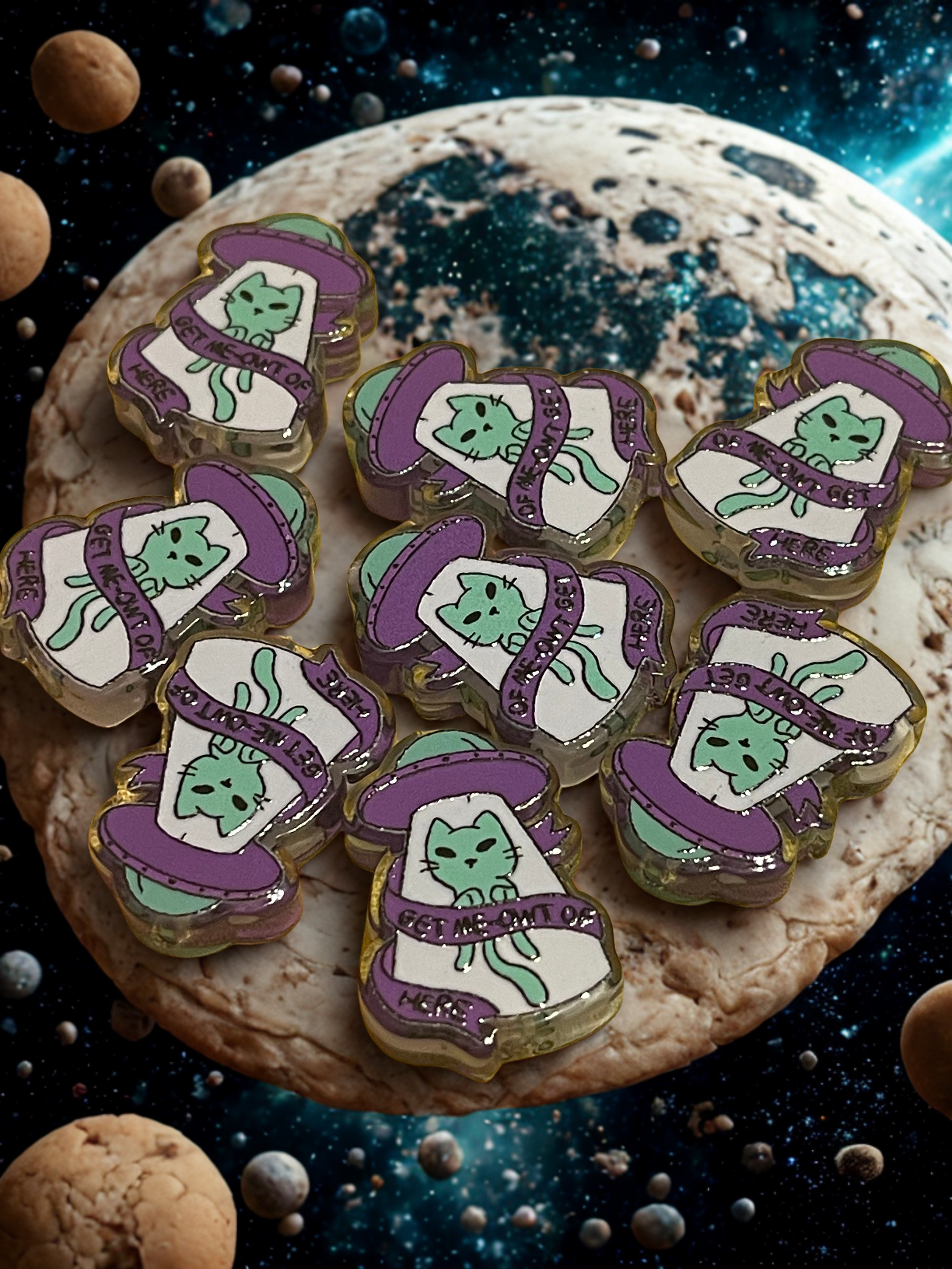 Alien & UFO Acrylic Beads – Flat Spacer Beads for DIY Jewelry