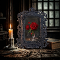 Black Gothic Rose Relief Resin Photo Frame, 4x6