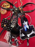 Goth Girl Acrylic Bag Charm & Multi-Layered Purse Keychain