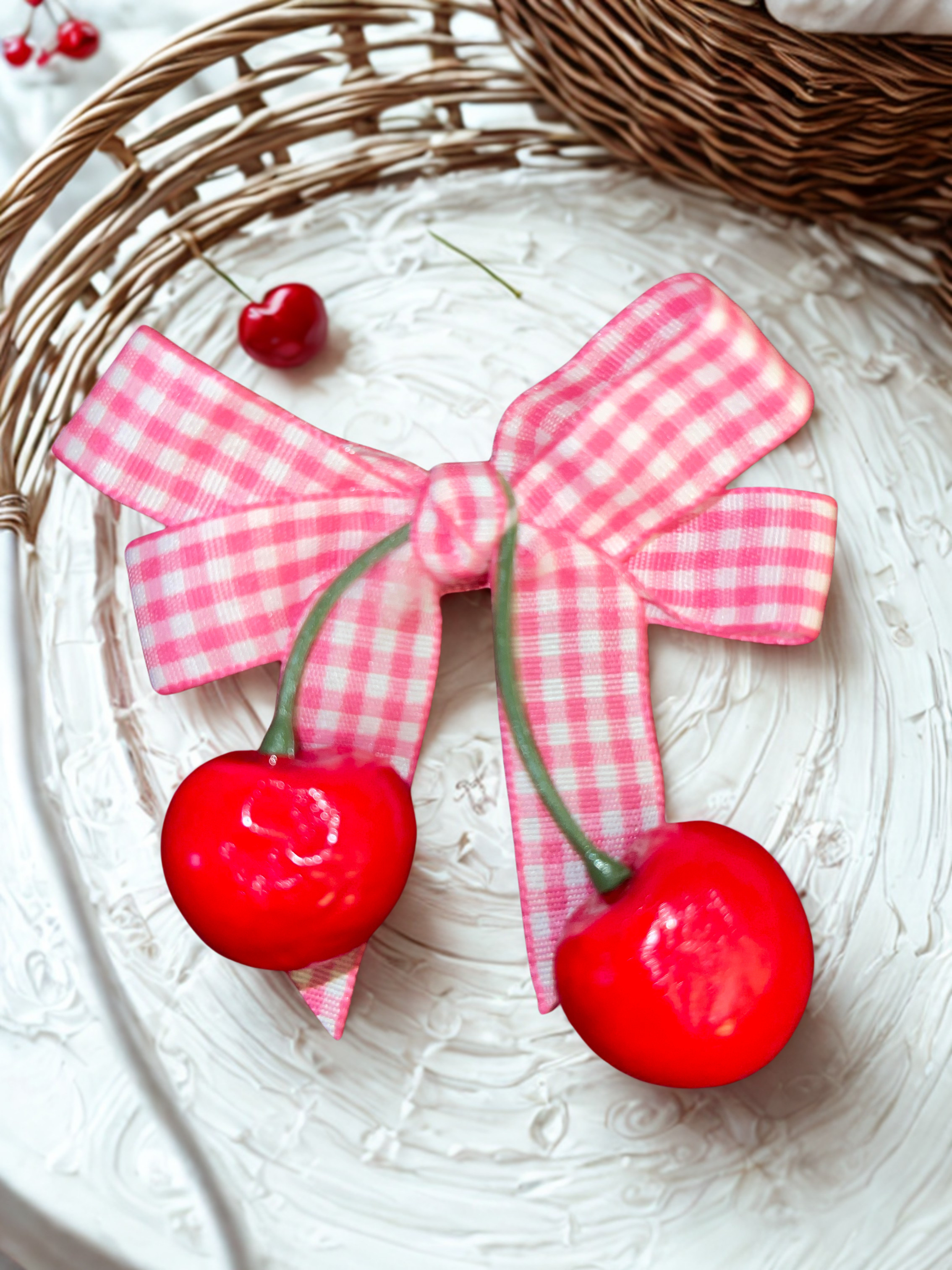 Garden Party Fruit Hair Clips – Strawberry & Cherry Hair Accessories for Girls