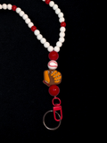 Sports Handmade Beaded Lanyard - Acrylic & Silicone Sports Theme Bead Lanyard, Over the Neck ID Holder
