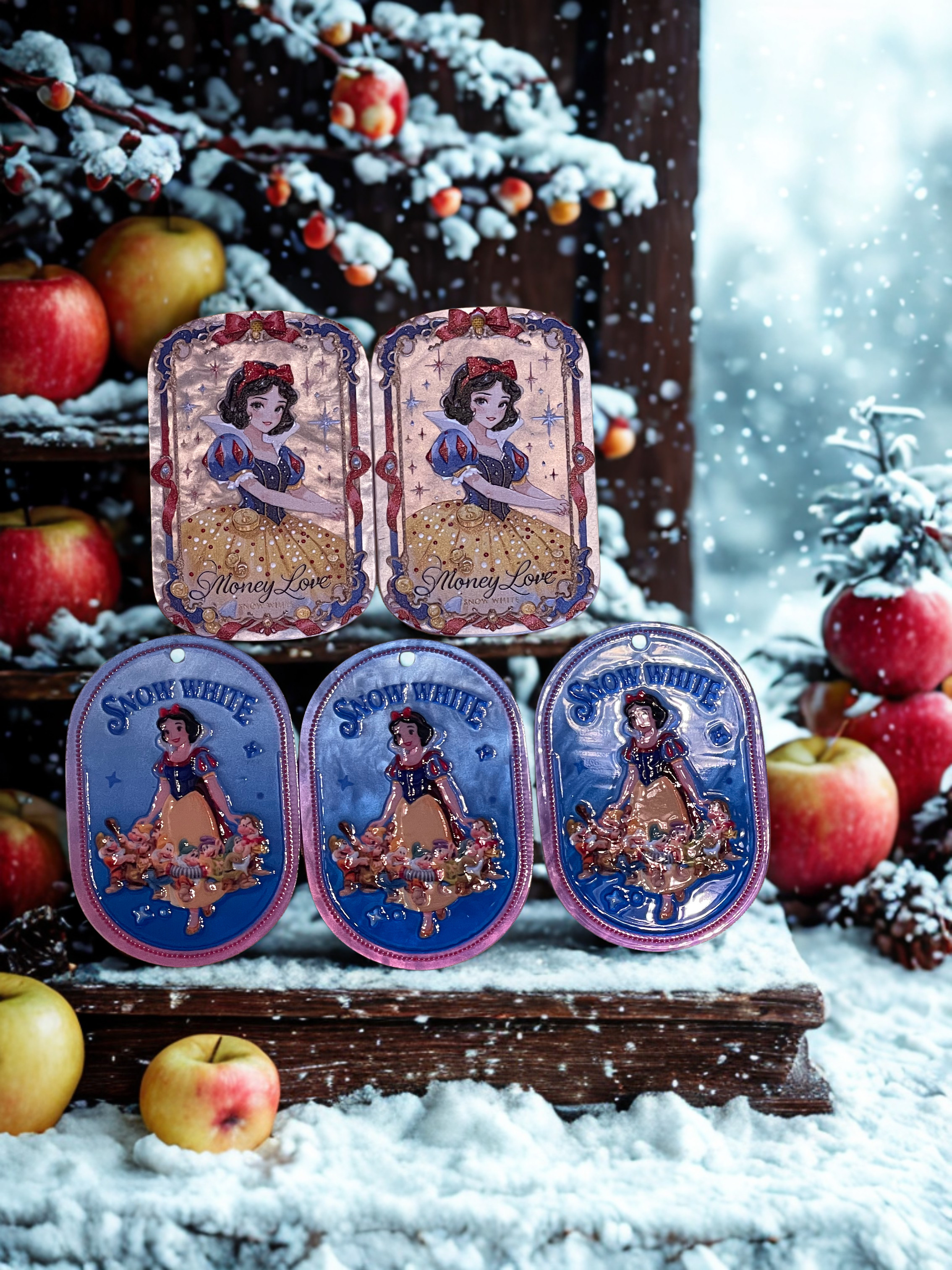Snow White Acrylic Tags | Princess Fairy Tale Craft Charms