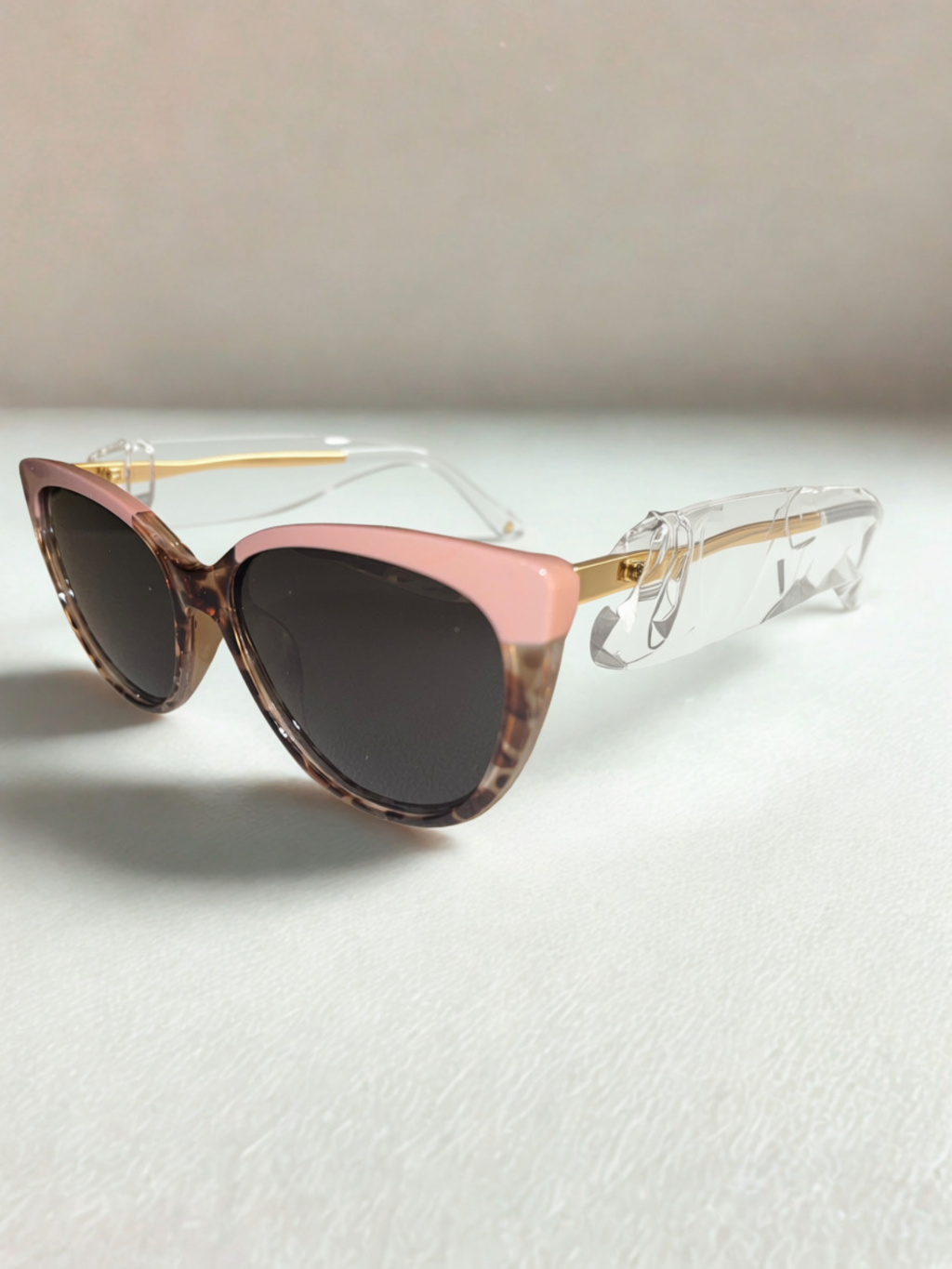 Rosé & Wild Sunglasses front view on white surface