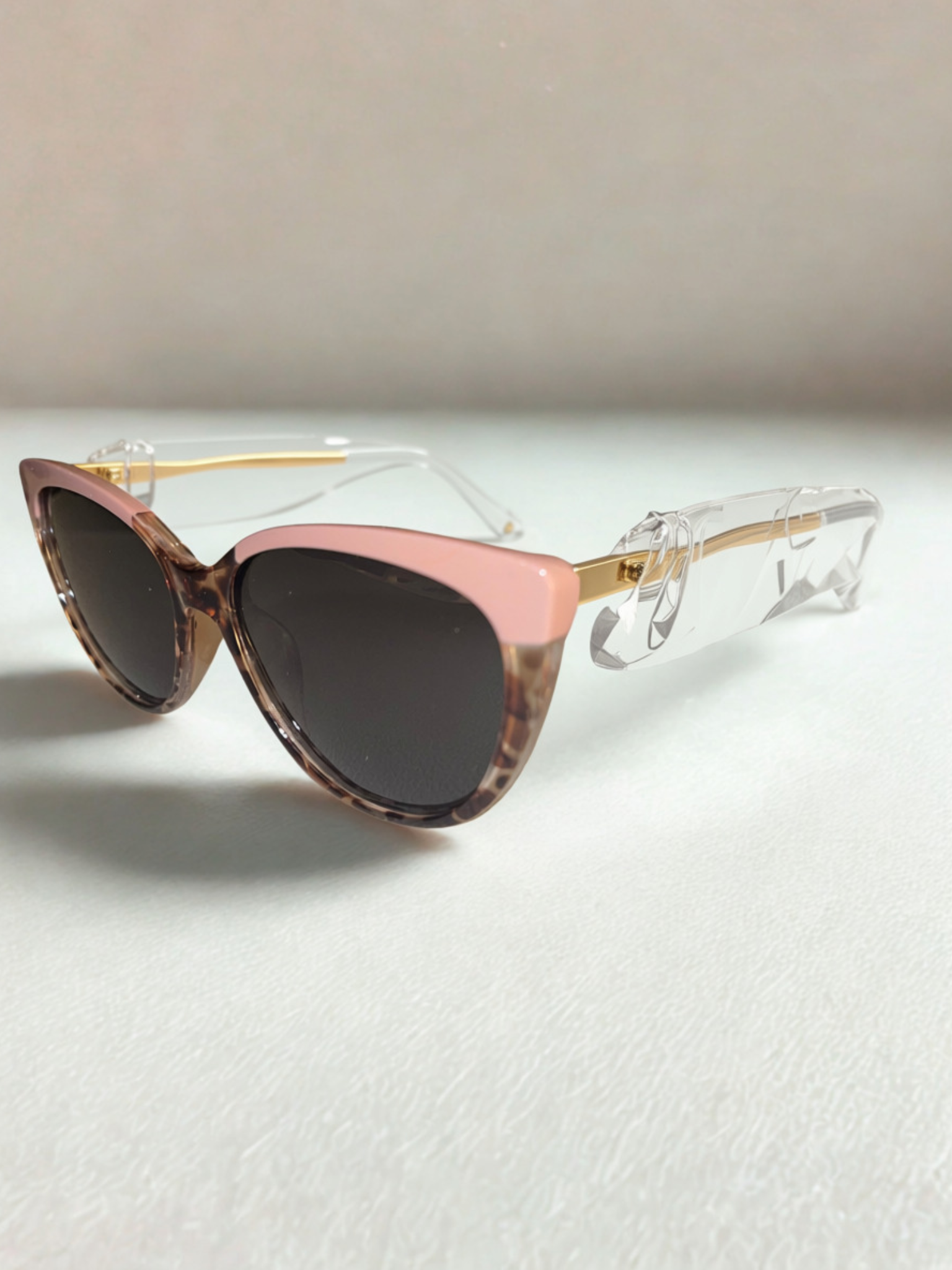 Rosé & Wild Sunglasses front view on white surface