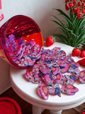 Strawberry Girl Figure Acrylic Beads | 80s Retro Character Beads