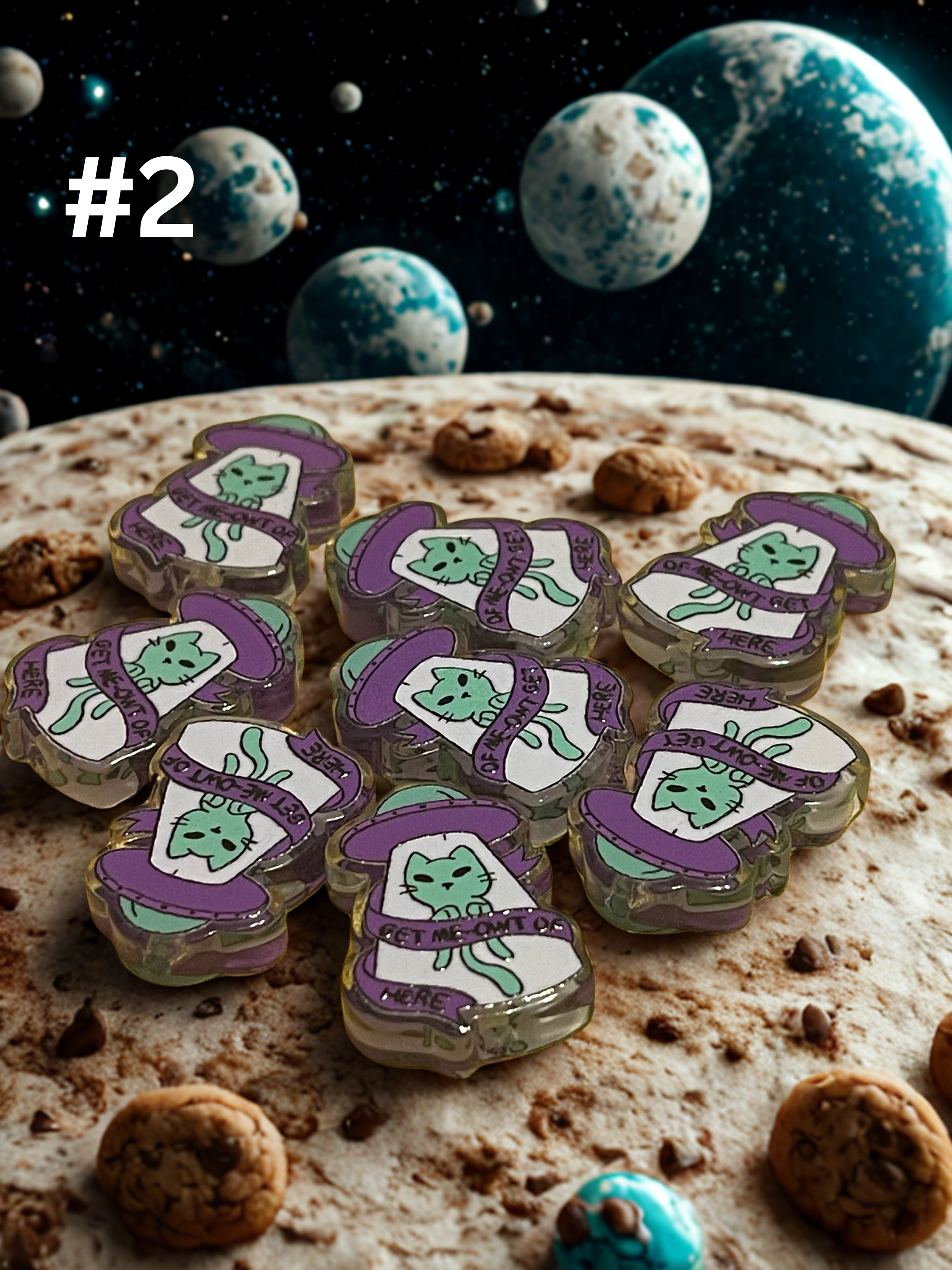 Alien & UFO Acrylic Beads – Flat Spacer Beads for DIY Jewelry