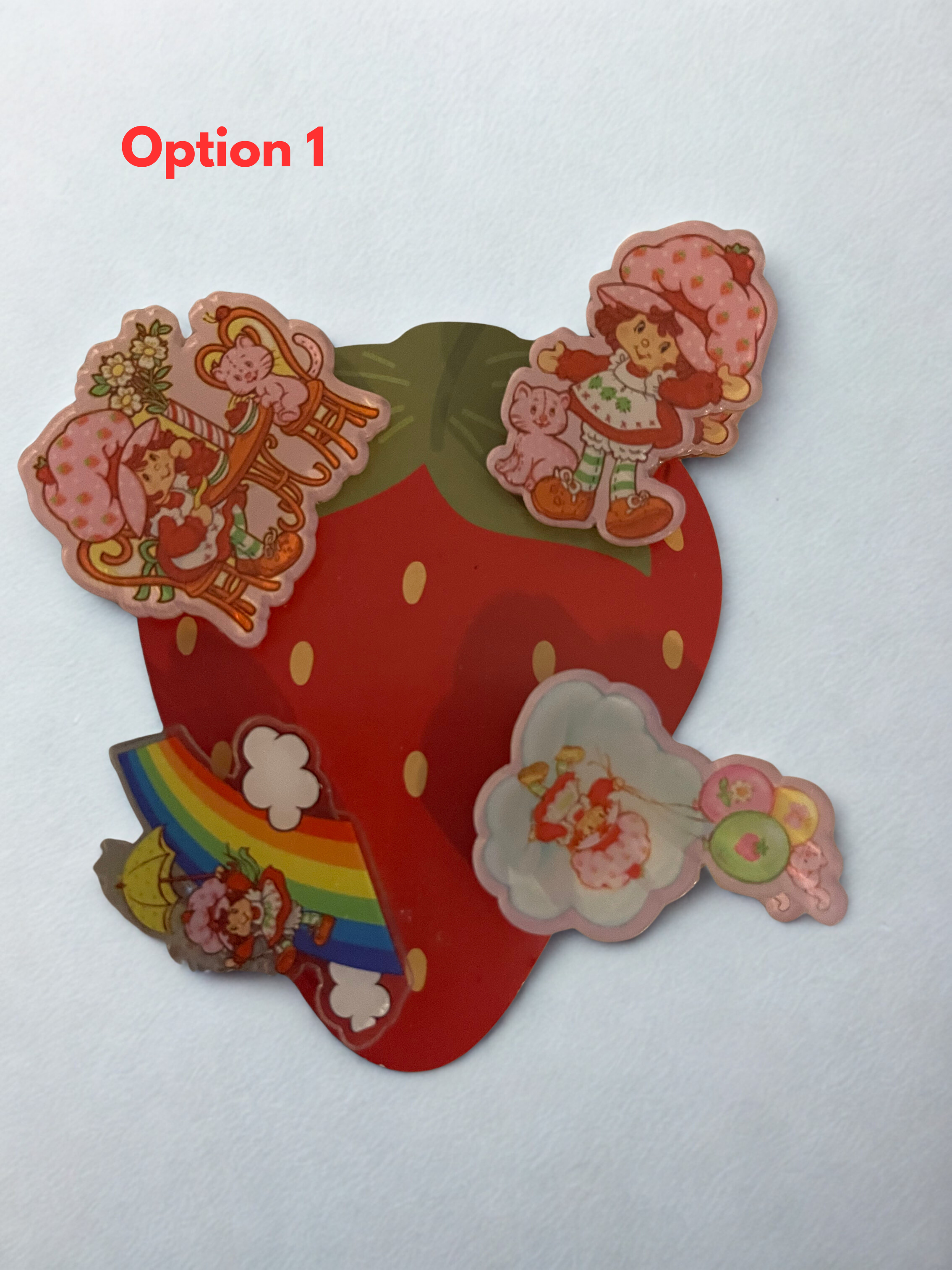 Strawberry Sweet Handmade Stationery Clip Set - Multi-Use Binding & Chip Clips, Set of 4, DIY Craft Accessory