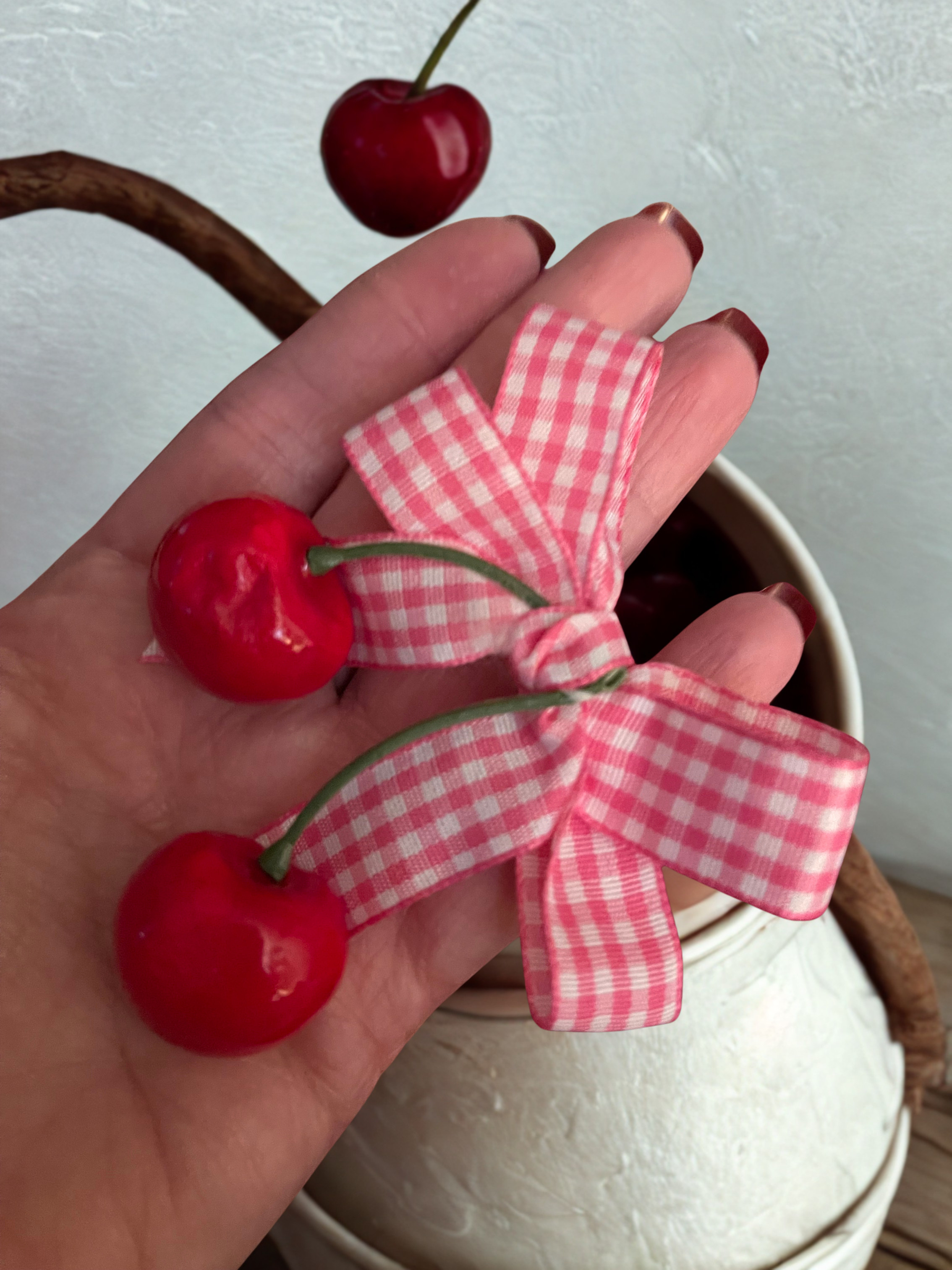 Garden Party Fruit Hair Clips – Strawberry & Cherry Hair Accessories for Girls