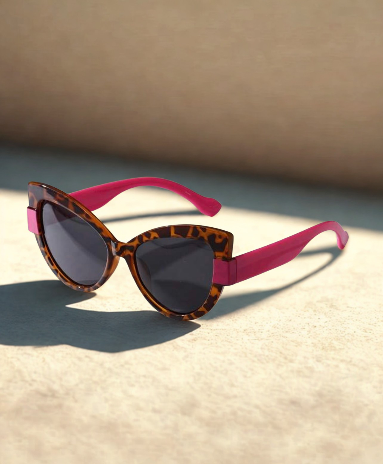 Leopard Kiss Cat Eye Sunglasses product flat lay