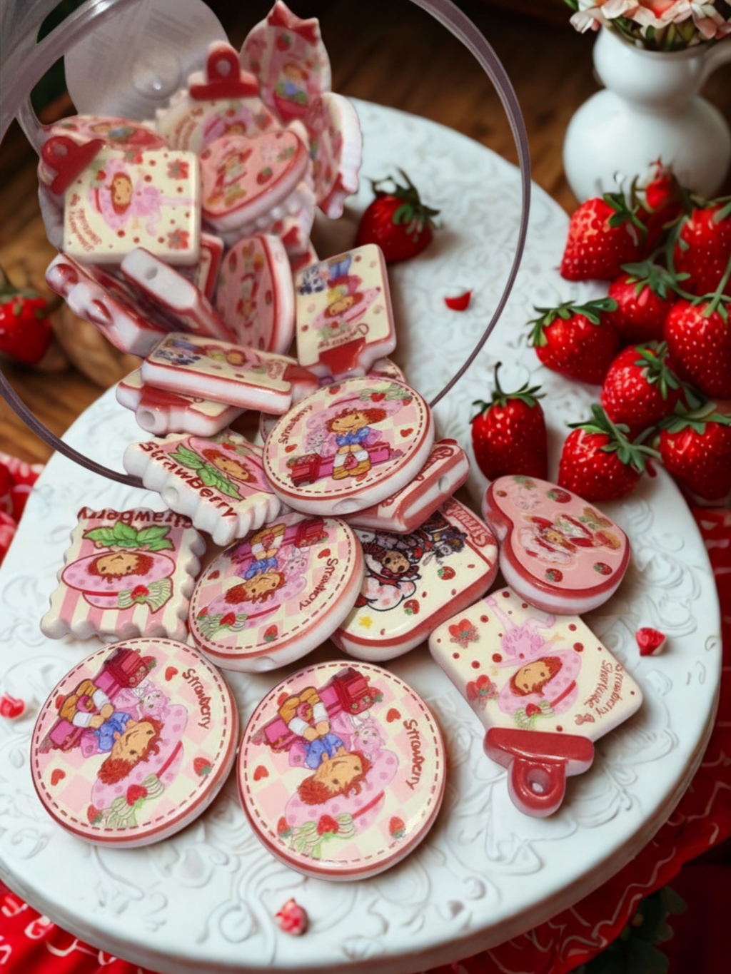Strawberry Girl Acrylic Beads