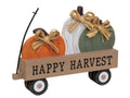Happy Harvest pumpkin wagon sitter product shot on white background
