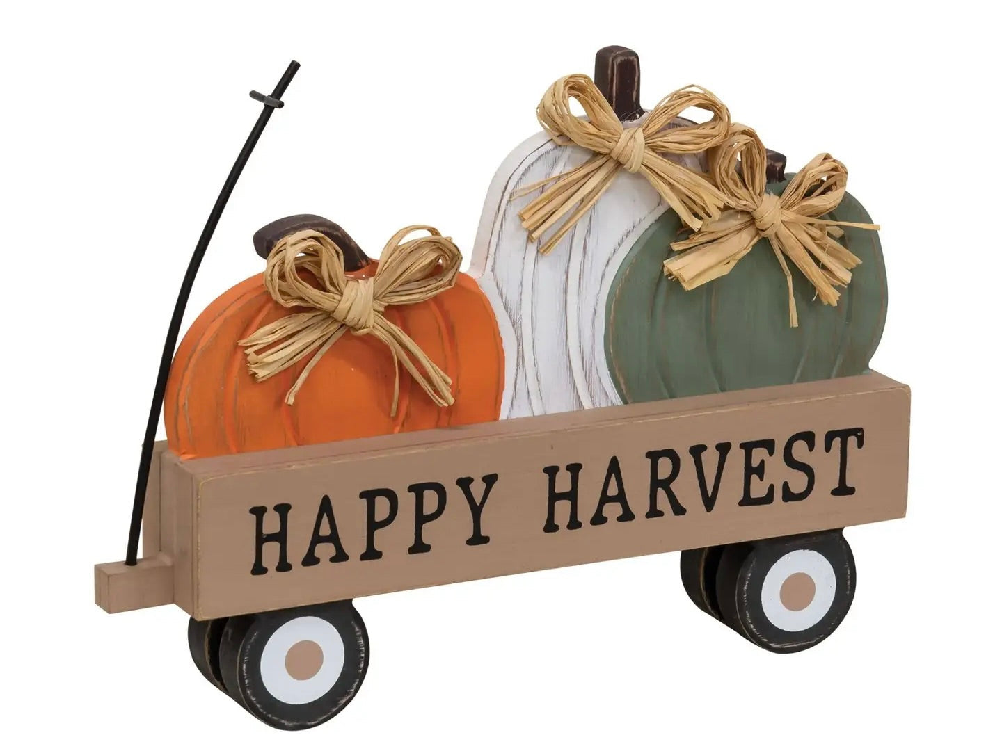 Happy Harvest pumpkin wagon sitter product shot on white background
